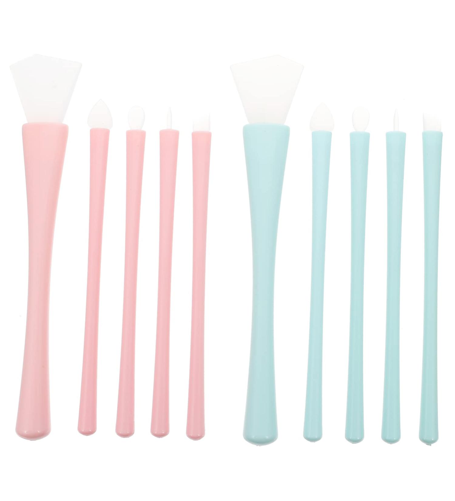 Mikinona 2 Sets Silicone Makeup Brush Lip Makeup Brush Silicone Facial Brush Applicator Eyeliner Applicator Lip Liner Brush Eye Shadow Skincare Brush for Mud Lip Gloss Wand - Buy Online on GoSupps.com