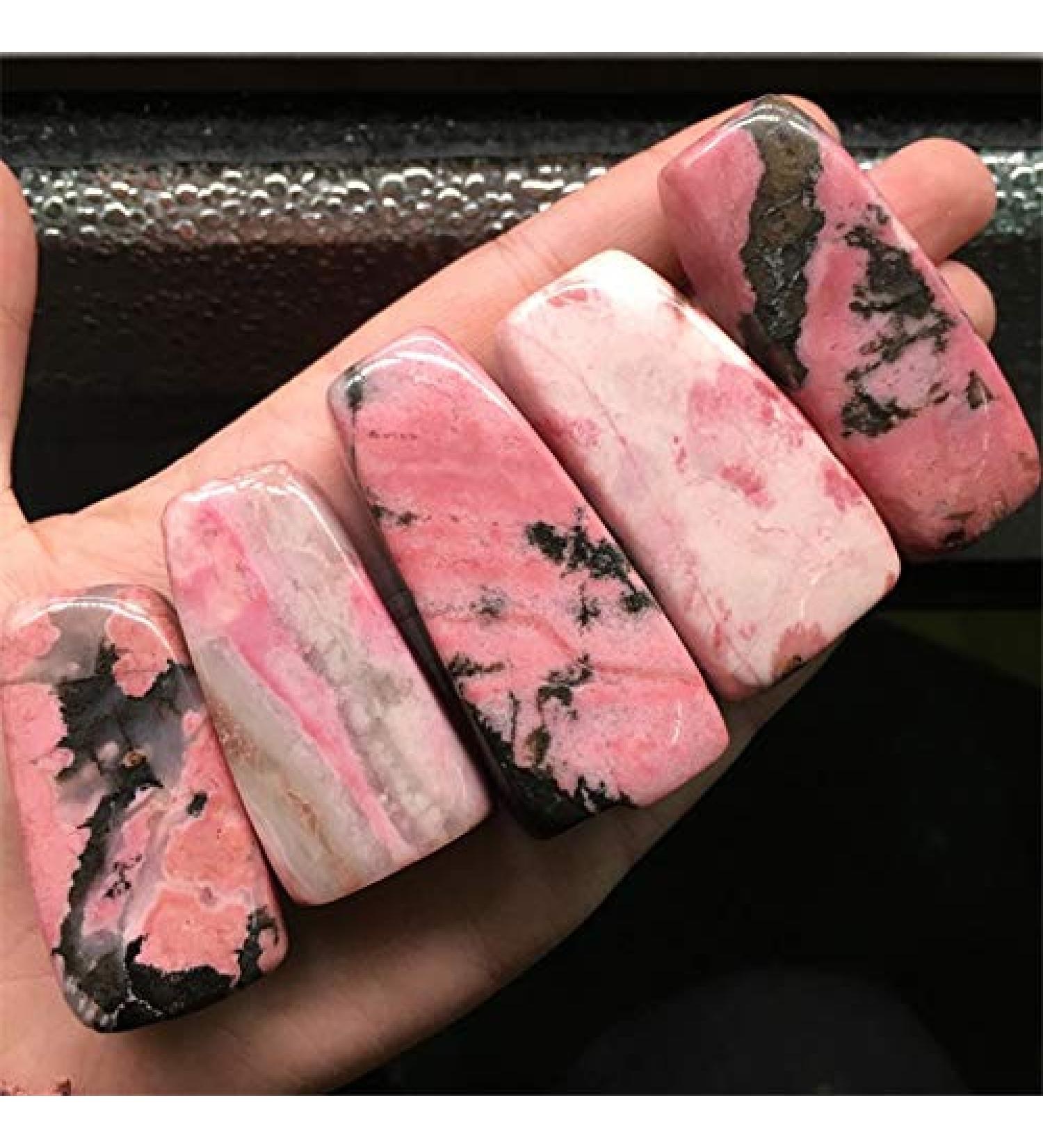 100g Natural Polished Rose Quartz Gravel Rhodonite Tumbled Stone for Decoration - Buy Online on GoSupps.com