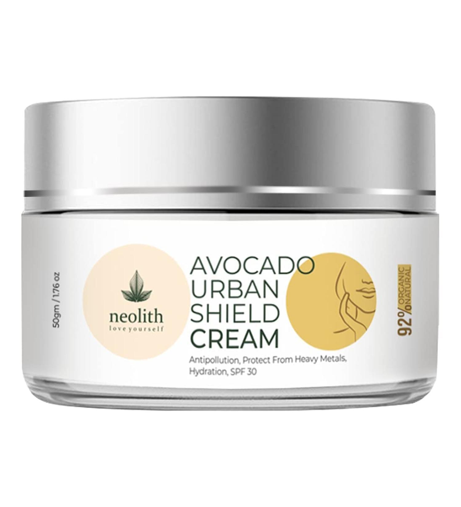 Neolith Avocado Urban Shield Blue light and pollution protection Face Cream with SPF30 for Blue ray protection UV protection || All Skin Type No Paraben No silicon || 50 ml - Buy Online on GoSupps.com