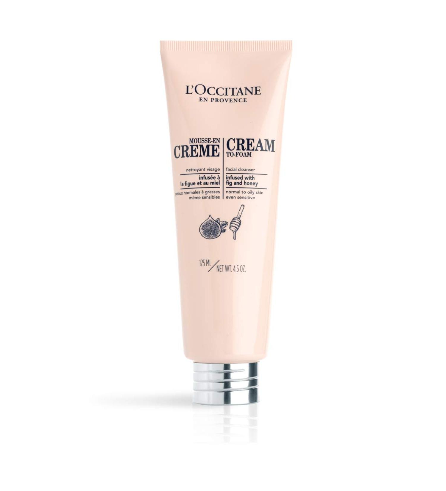 L'Occitane Cream-to-Foam Facial Cleanser | Fig and Honey | Normal-Oily Skin - 4.5 oz - Buy Online on GoSupps.com