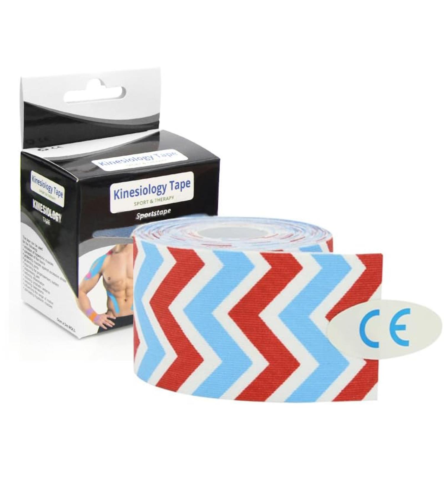 Cotton Sticky Kinesiology Tape - 16ft Therapeutic Athletic Tape for Pain Relief & Muscle Support (5CMx5M Neon Red) - International Shipping Available - Buy Online on GoSupps.com