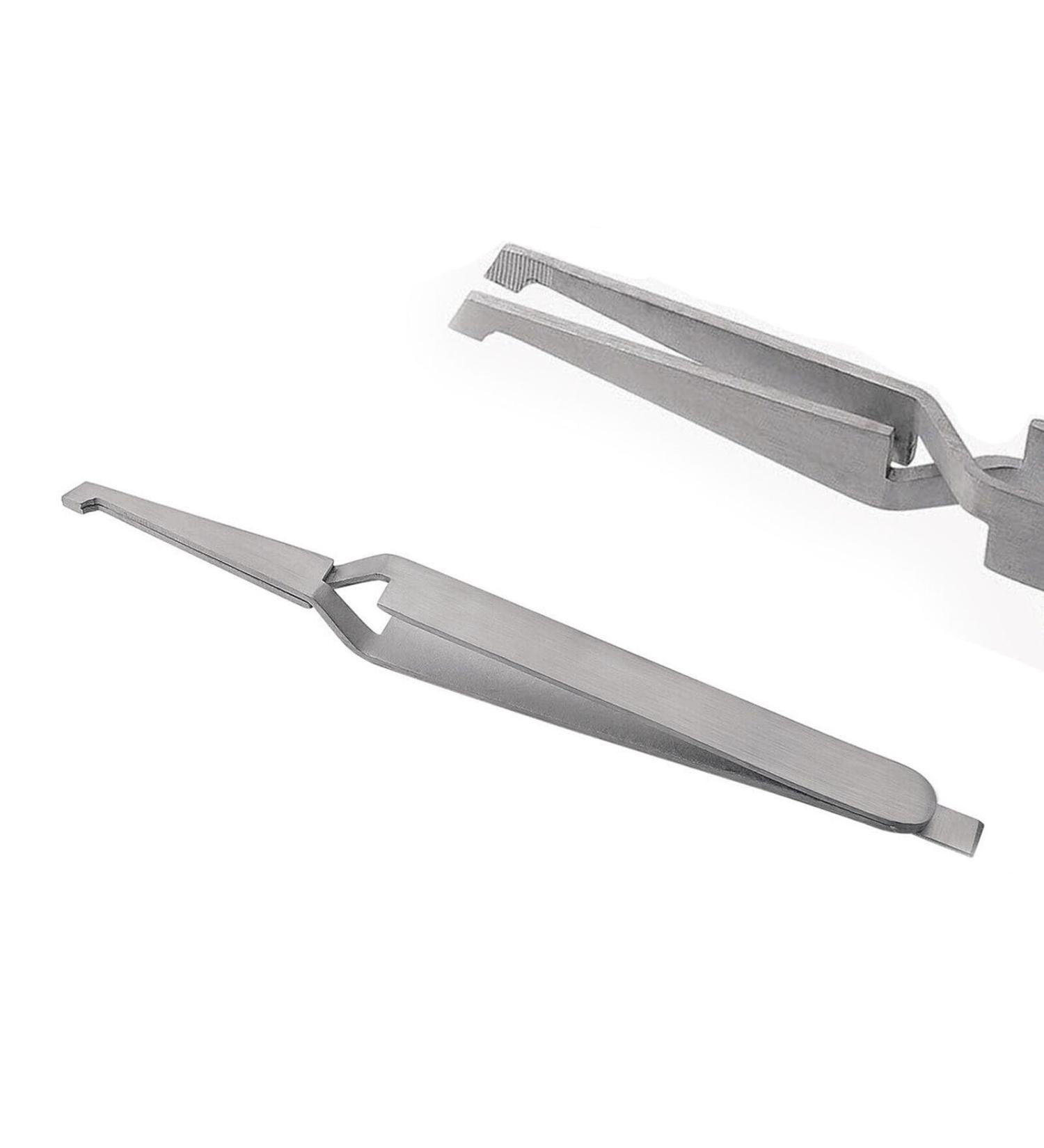 Professional surgical tweezers - medical care anatomical tweezers |Dentist tooth seams op surgical pliers (Bracket Holding Tweezer)