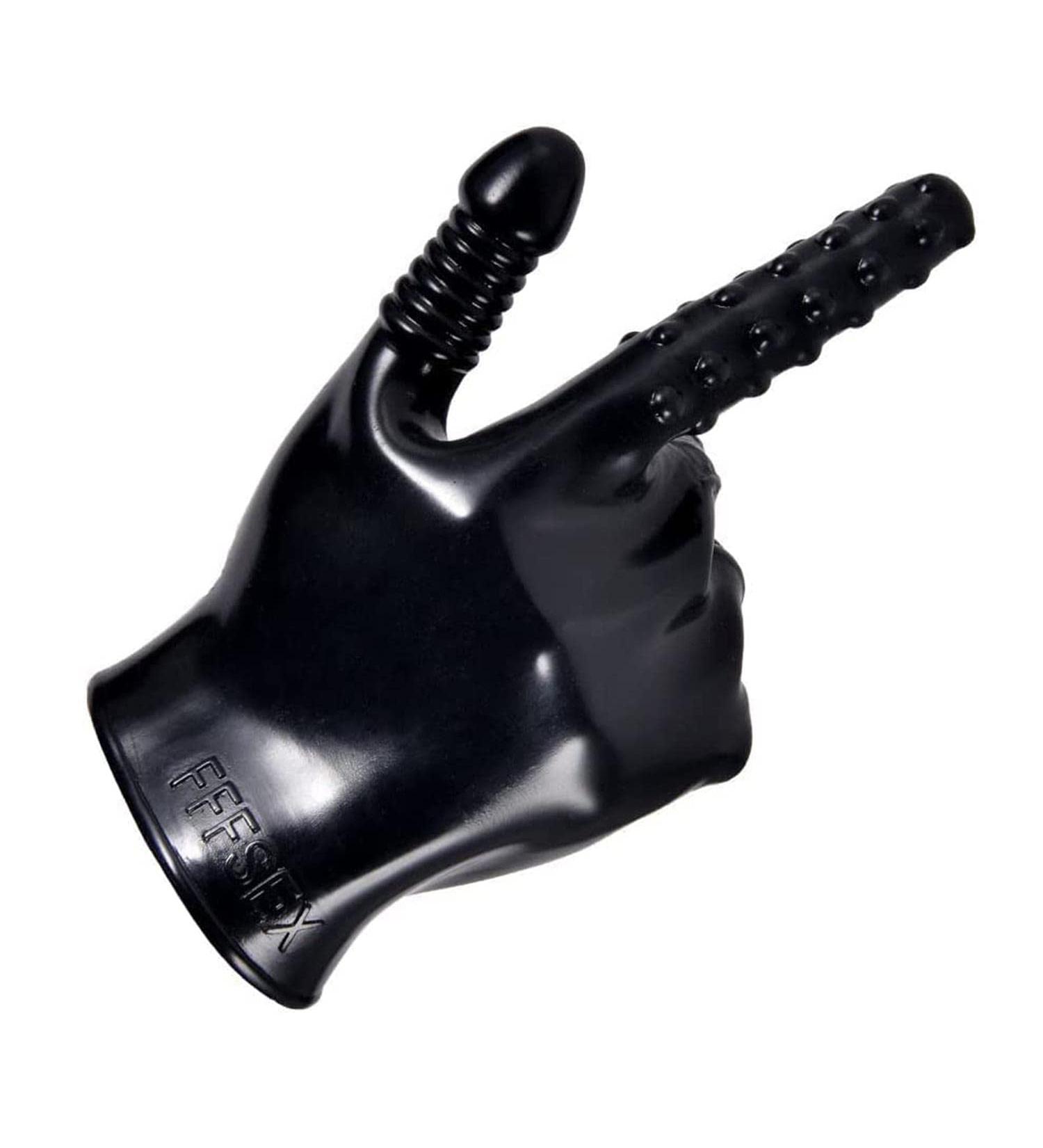 Black latex vibration Friction gloves couple massage Gloves Couples Manual for Women Men - Buy Online on GoSupps.com