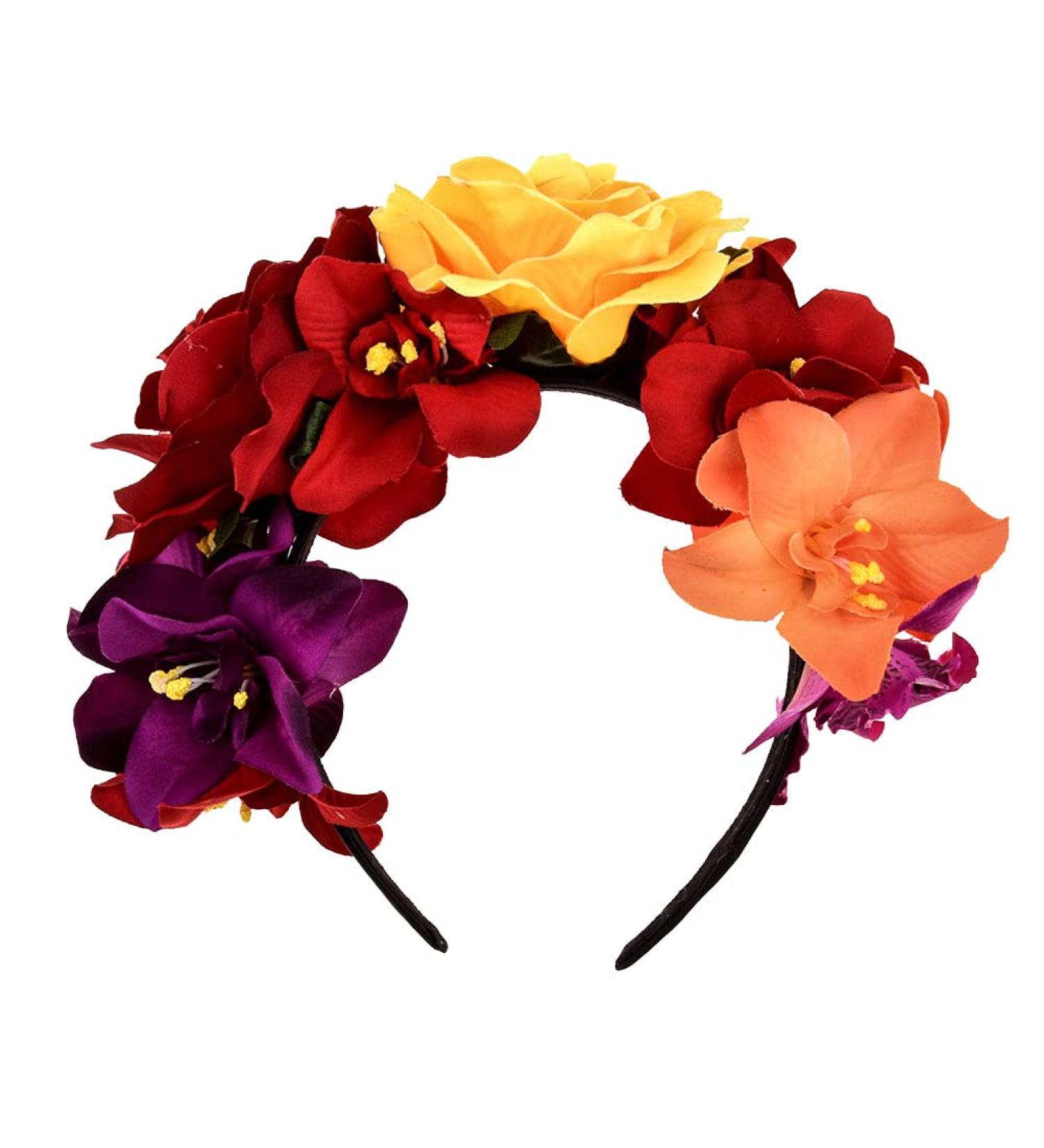 Mexican Flower Crown Headband Halloween Party Flower Headband Halloween Costume Cosplay Headpiece Hair Accessories - Buy Online on GoSupps.com