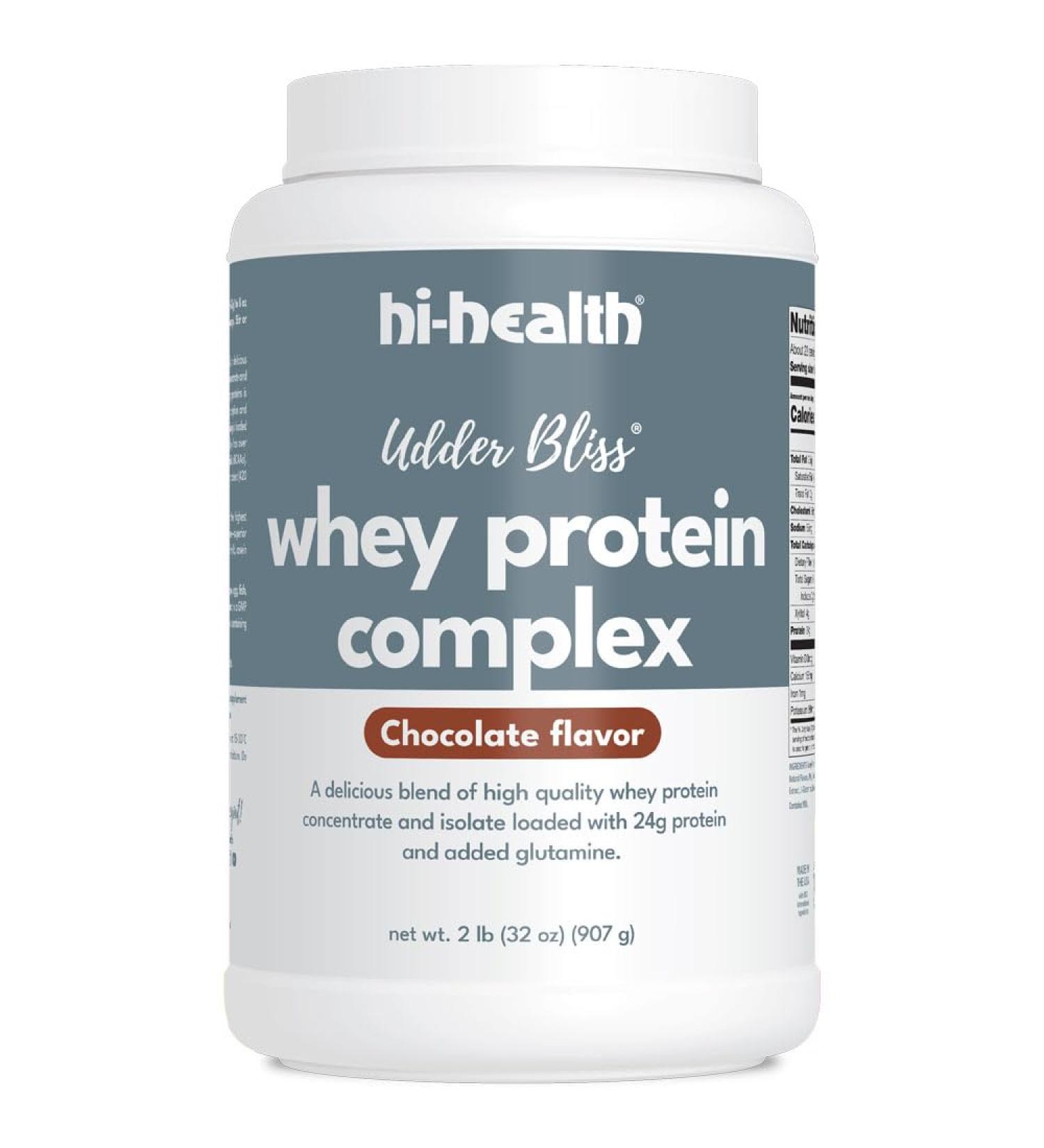 Udder Bliss Whey Protein Powder - Bioavailable Chocolate Blend with Glutamine (2 lbs) | International Shipping - Buy Online on GoSupps.com