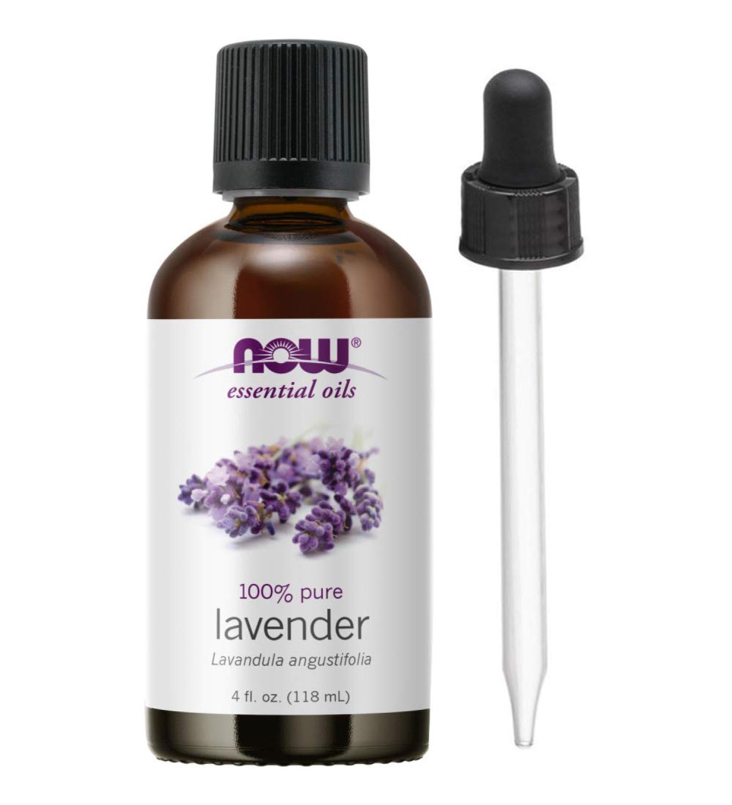 Buy NOW Foods Lavender Oil 4oz with Dropper | Pure Essential Oil for Relaxation & Aromatherapy - Buy Online on GoSupps.com