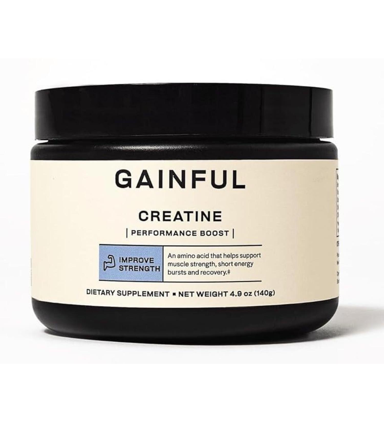 Gainful Creatine Powder Unflavored 5g Creatine Monohydrate | Post Workout Amino Acid Supplement for Muscle Energy & Focus | 28 Servings - International Shipping Available - Buy Online on GoSupps.com