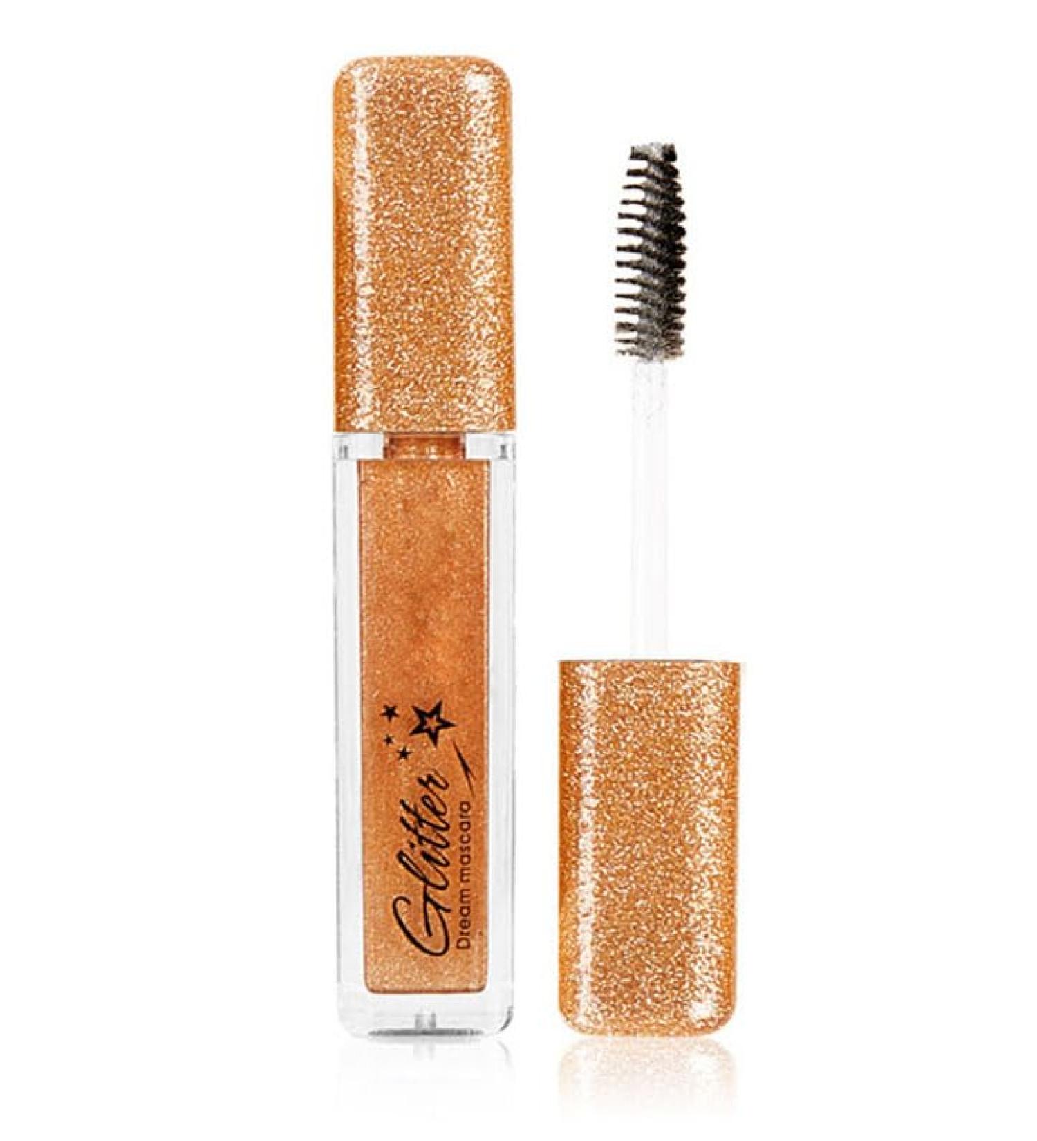 Glitter Mascara Diamond Sparkling Colorful Mascara anti-smudge sparkling colorful eye makeup tool suitable for wedding stage music festival (golden) - Buy Online on GoSupps.com