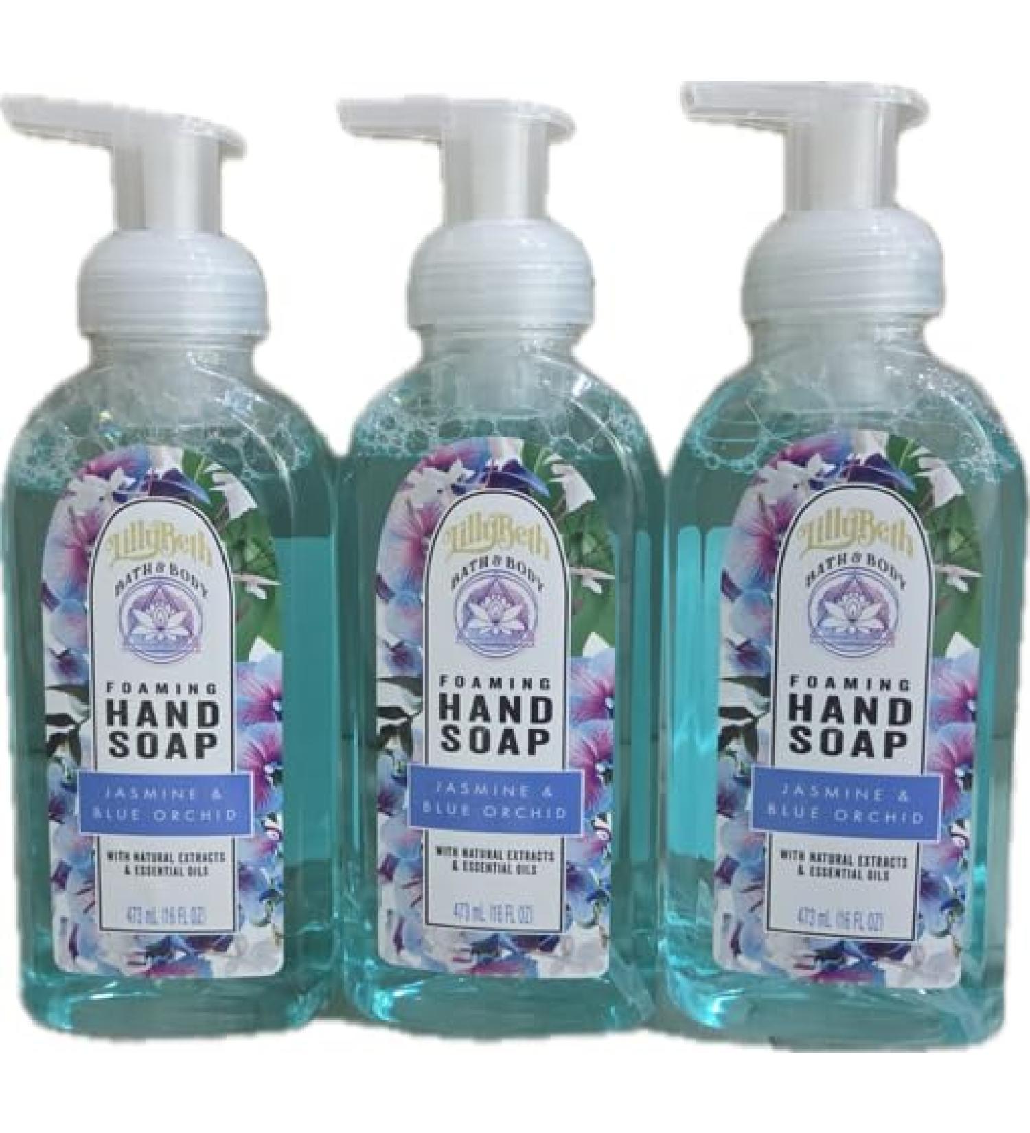 Bath & Body- Foaming Hand Soap-Jasmine and Blue Orchid- 3pk- 16 ozs ea. (48 ozs total)