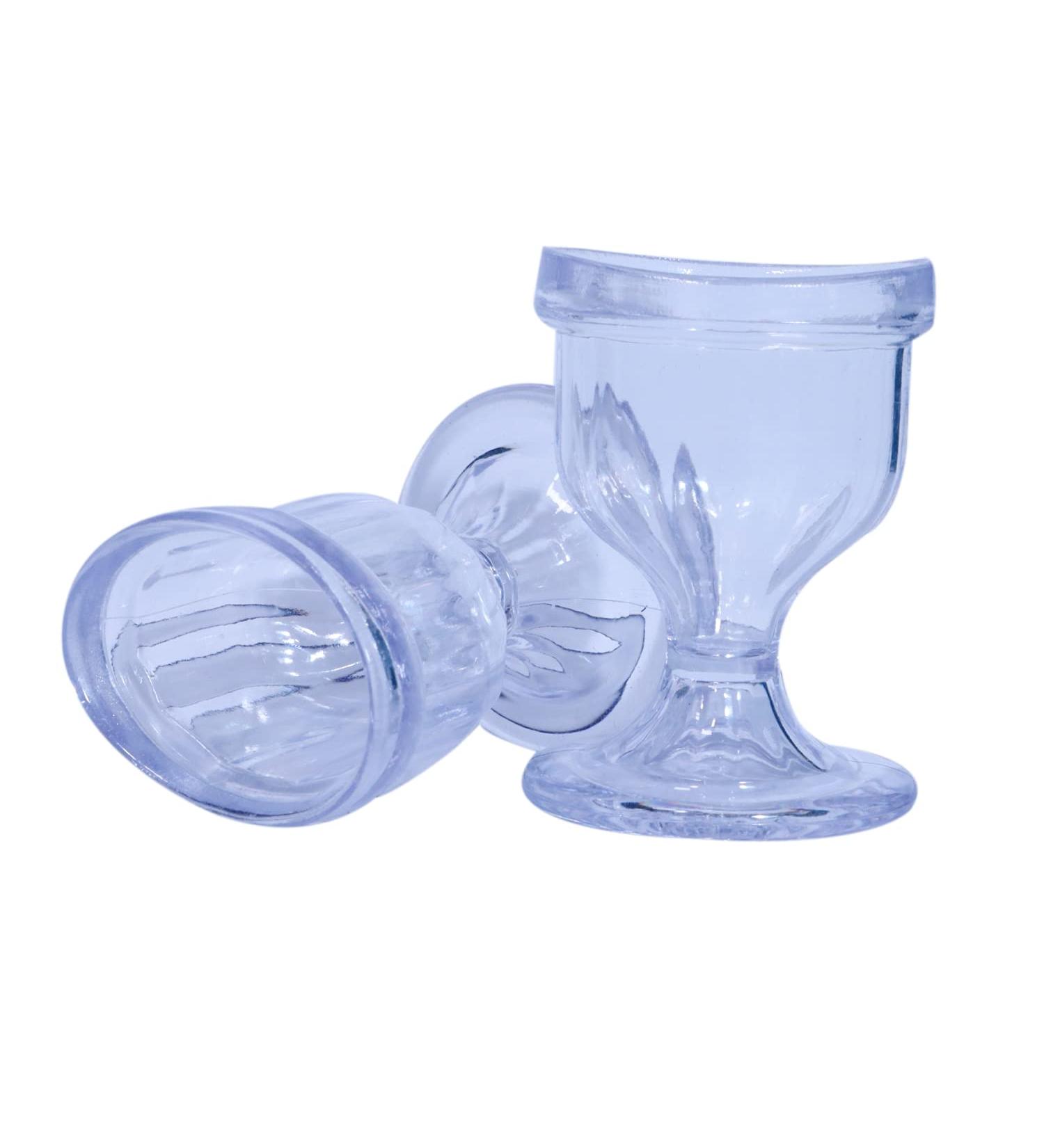 AYUSHYA HEALTH Transparent Eye Wash Cups - Set of 2 | Eye Shaped Rim for Rinse, Cleansing & Irritation Relief | Includes Storage Container - Buy Online on GoSupps.com