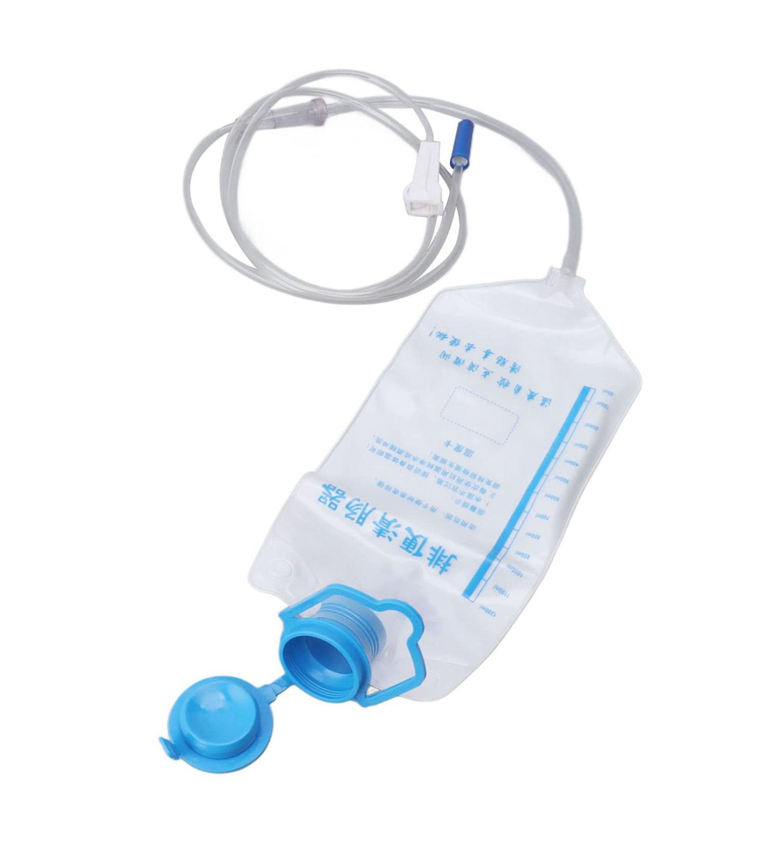 Jopwkuin Klistier-Set 1200ml Soft Silicone Enema Kit for Home Use | Constipation Relief & Convenient Hanging Hooks for Women - Buy Online on GoSupps.com