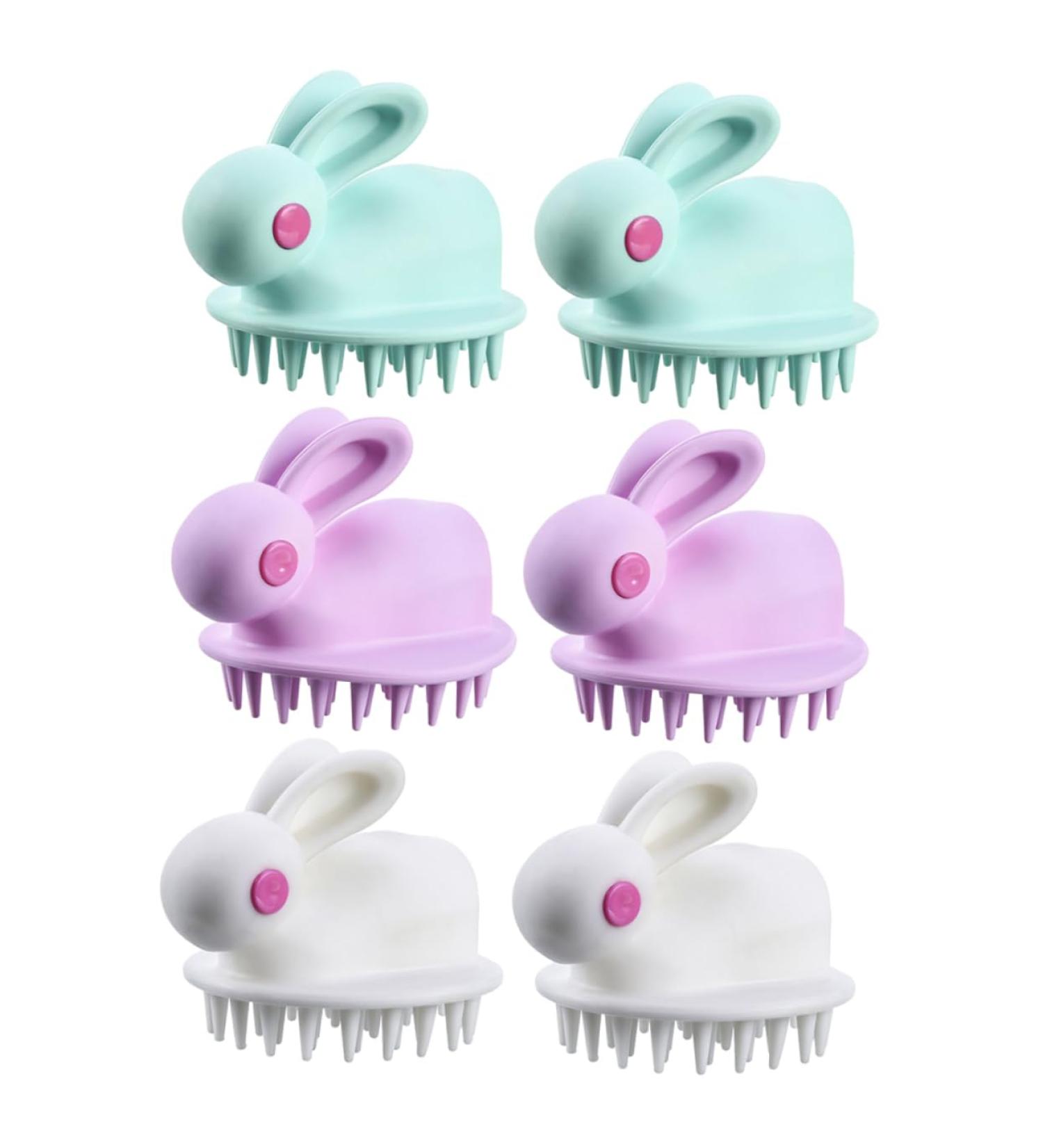 Buy Beavorty 6-St Shampoo Brush for Curly Hair - Scalp Massage & Cleaning Device for Kids & Adults - TPE Hair Wash International Shipping Available - Buy Online on GoSupps.com