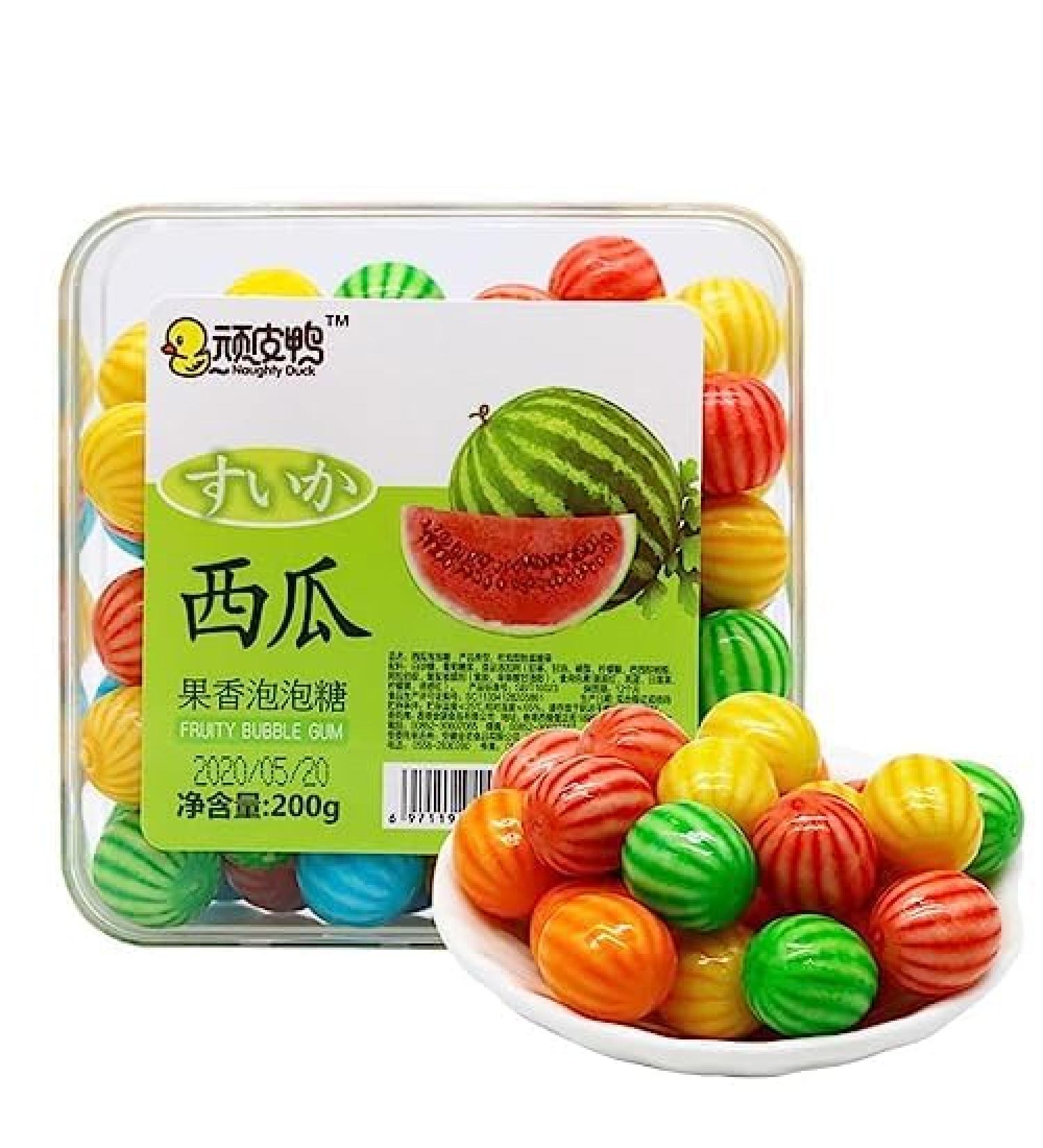 Chinese Candy 7 Oz(200 Gram) Fruity Soft Candy Sweet Watermelon Candy Chewing Candy Snack Watermelon Gum Fruity Bubble Gum (7 oz(Box of 1)) 7 oz( Box of 1) - Buy Online on GoSupps.com