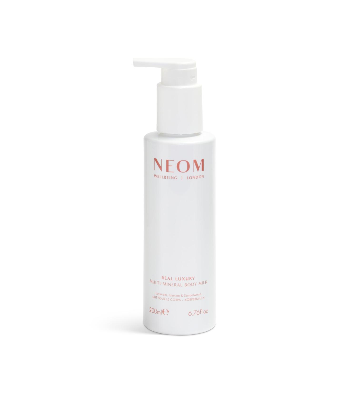 Neom Multi-Mineral Body Milk 200ml | Luxury Lavender Jasmine & Sandalwood - Shop Internationally - Buy Online on GoSupps.com