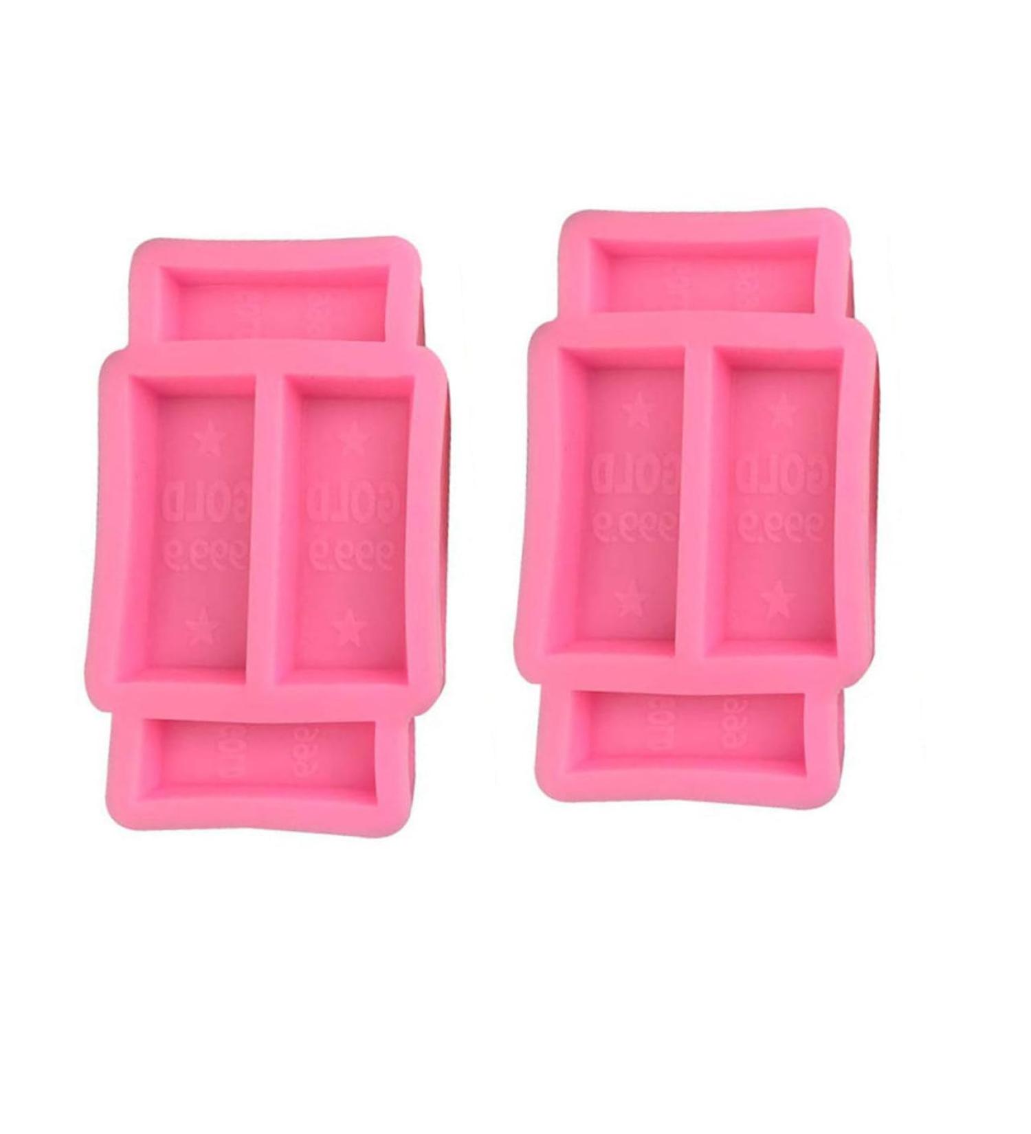 NUOBESTY 6 Pcs Gold Brick Silicone Mold Molder Mold for Chocolate Gold Brick Mold Mold Epoxy Silicone Molds Gold Brick Baking Mold Silicone Chocolate Mold Candy Mould Soap Pinkx3pcs 9.3X5.1CMx3pcs - Buy Online on GoSupps.com