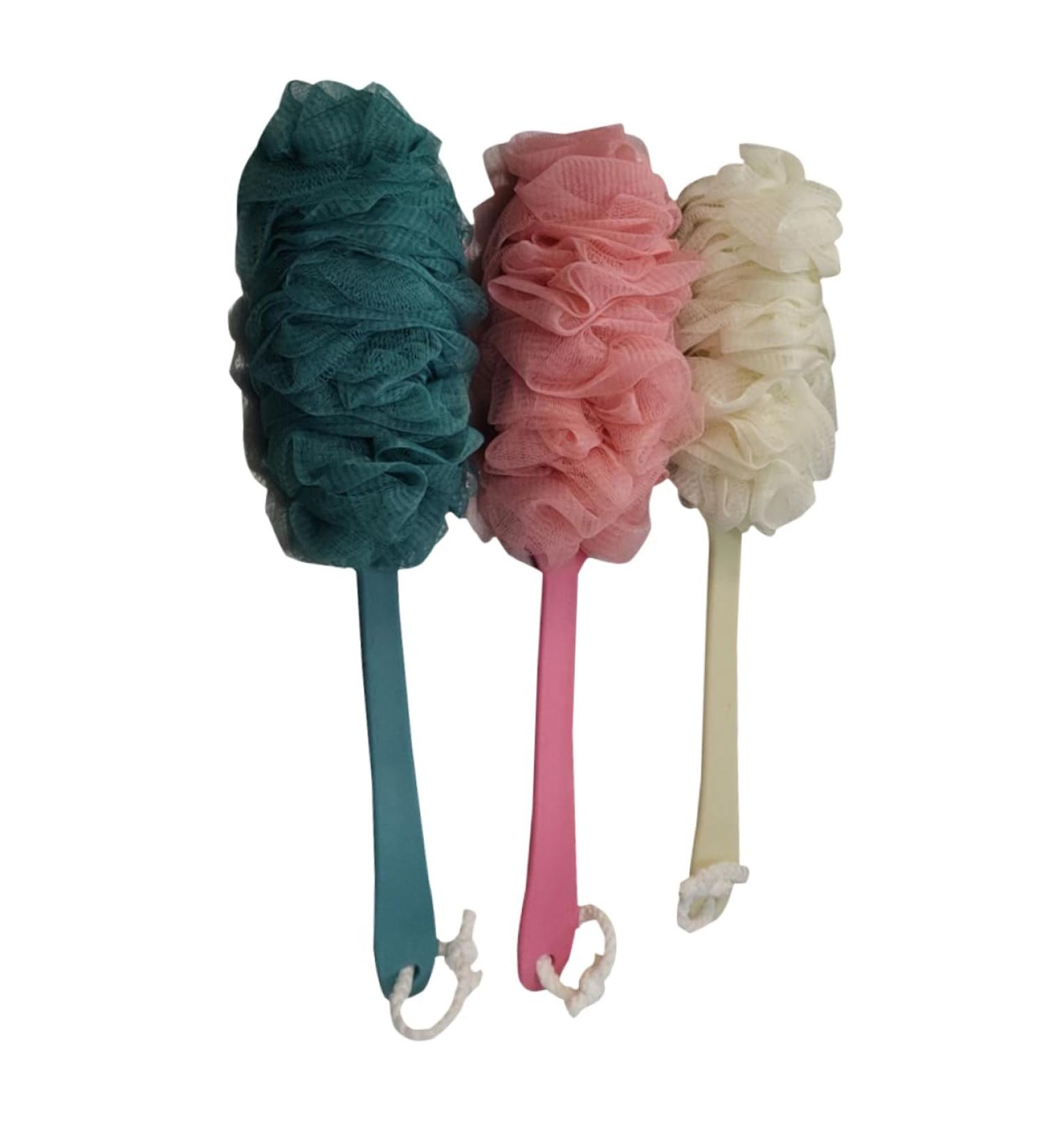 Shop Hemoton 3pc Long Handle Bath Sponge Set - Wooden Bath Flower & Gauze Shower Ball for Exquisite Bathing Experience - International Shipping Available - Buy Online on GoSupps.com