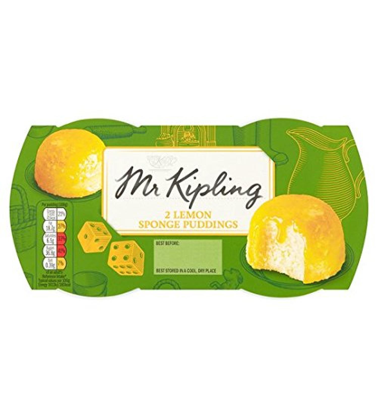 Mr. Kipling Lemon Sponge Pudding - 2 Per Package - Buy Online on GoSupps.com