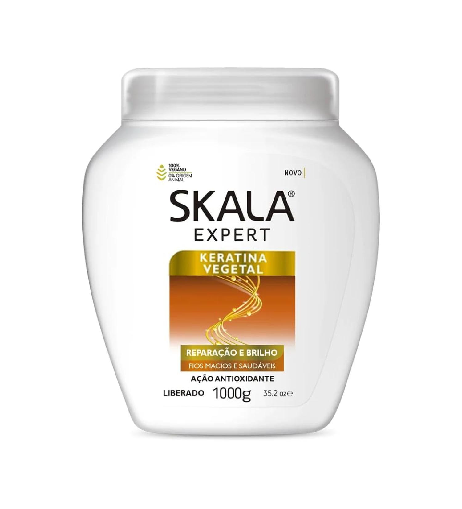 -Skala Expert- Plant Keratin Mask/Revitalizing Cream - 1000 ml - 100% Vegan - Deeply Hydrated and Repaired Hair