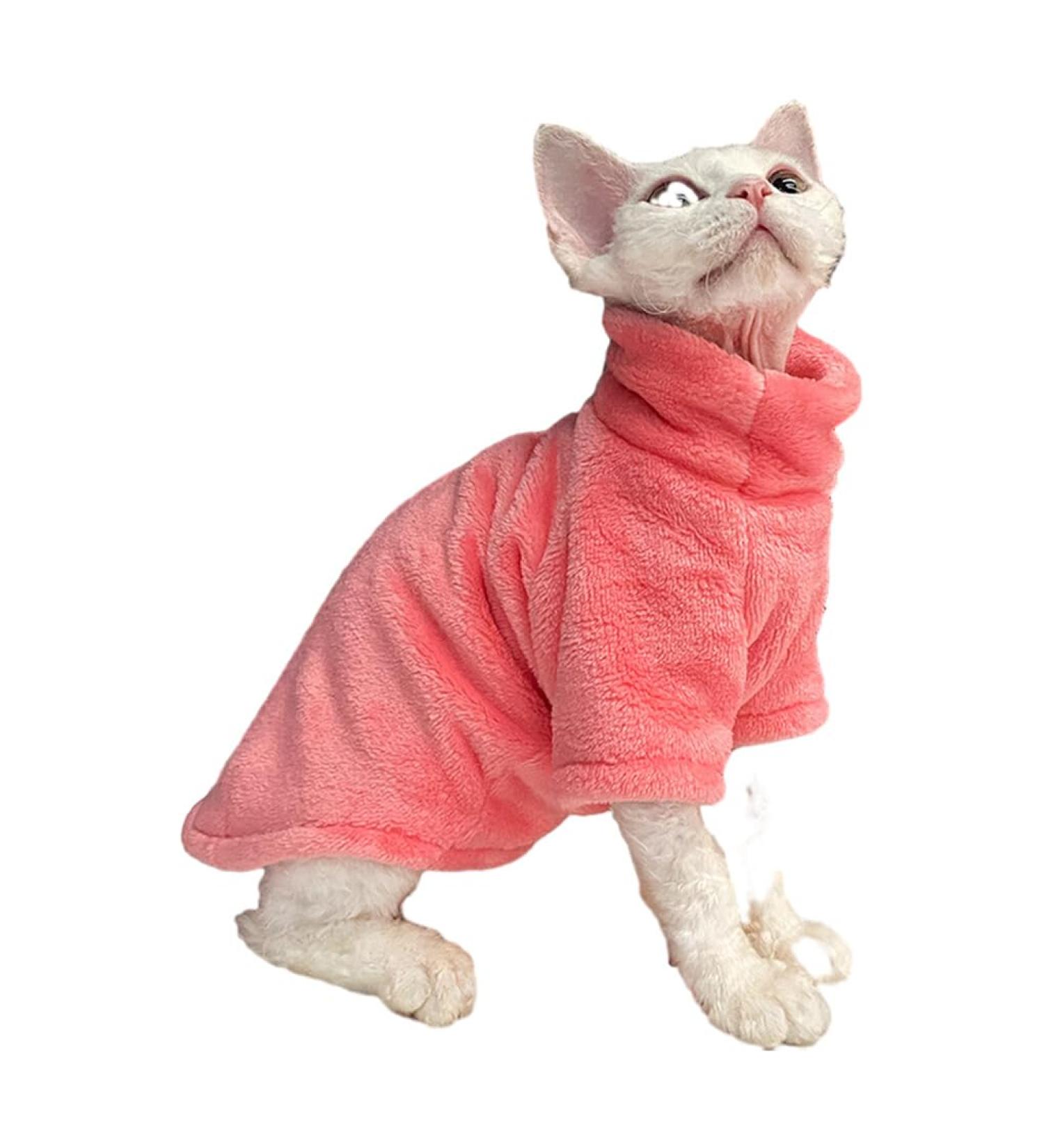 DSOUWEH Practical And Cute Cat Sweater For Everyday Comfort Clothes For Polyester Cat Clothing Cat Hoodie Easy To Clean pink S pink S - Buy Online on GoSupps.com