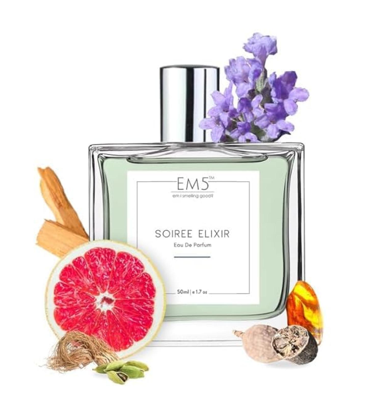 EMS Soiiree Elixir EDP Perfume for Men | Woody Warm Spicy Fragrance | Strong and Long Lasting Spray | Luxury Gift for Him | (50ml / 1.7 Fl Oz) - Buy Online on GoSupps.com