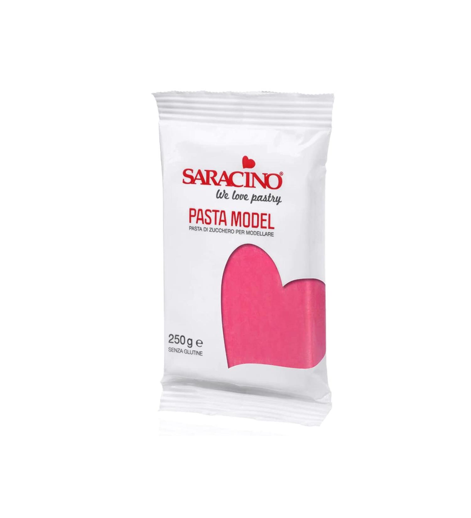 Saracino Sugar Paste Model Fuchsia Modelling Paste 250 g Gluten Free Made in Italy