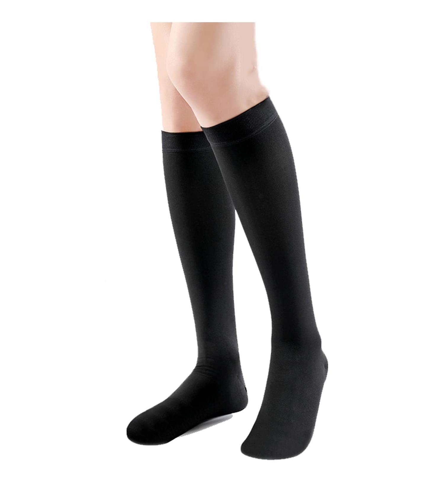 Compression Socks for Varicose Veins | High-Elastic Athletic Stockings for Men & Women | Ideal for Travel & Sports | XXL Black - Buy Online on GoSupps.com