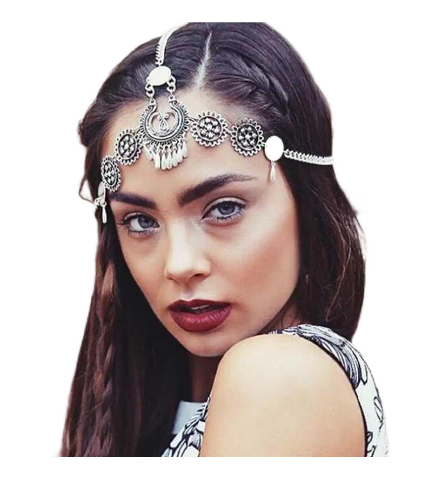 Gypsy Forehead Head Chain - Boho Gold Jewelry for Women & Girls | Perfect for Parties & Layering - Buy Online on GoSupps.com