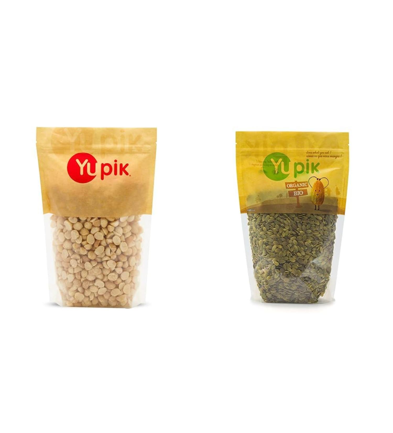 Yupik Macadamia Nuts (Pieces) 1Kg & Organic Pumpkin Seeds (Aa) Non-GMO Vegan Gluten-Free 1Kg 1 kg (Pack of 1) Macadamia Nuts+ Pumpkin Seeds - Buy Online on GoSupps.com