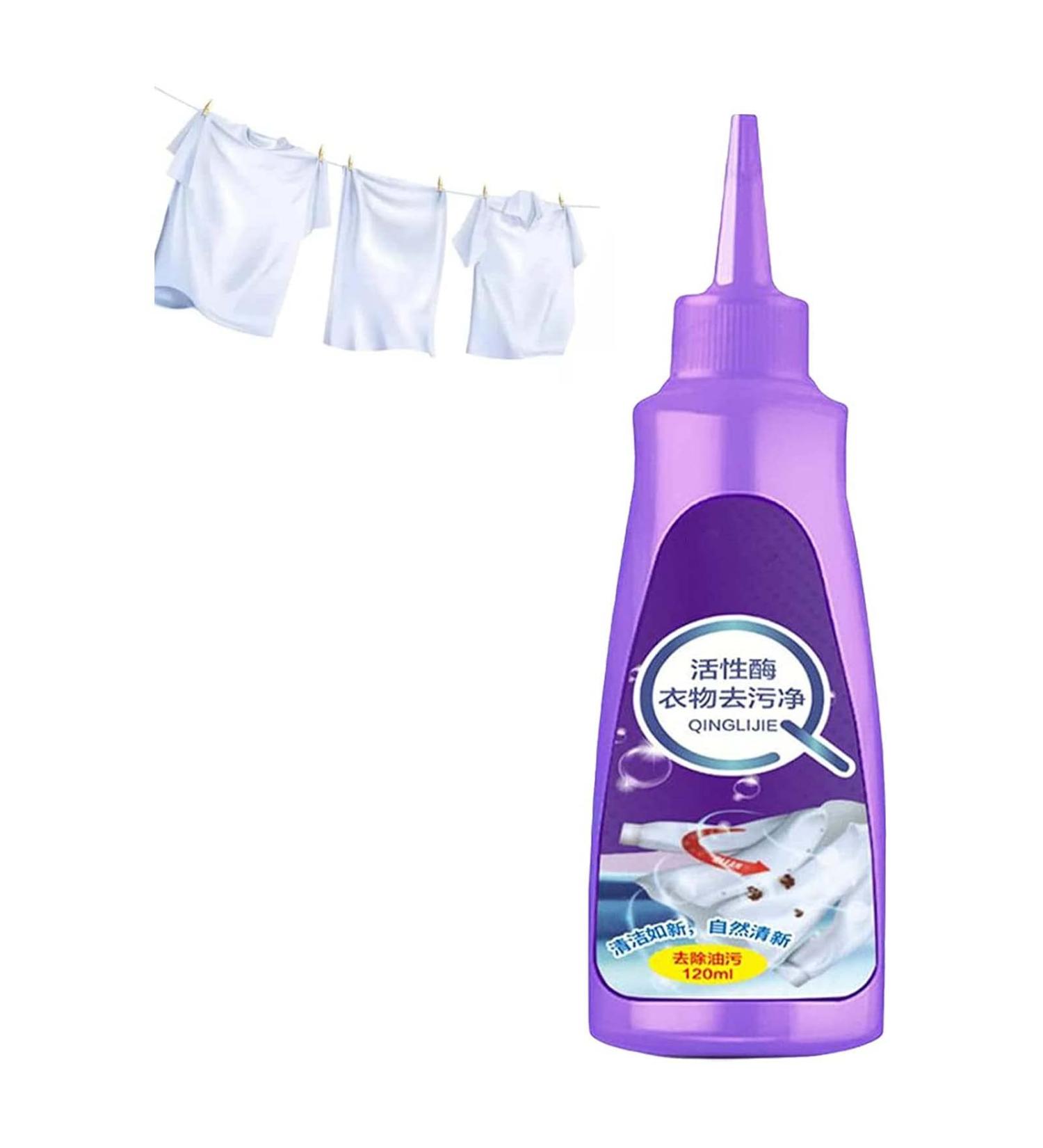 Active Enzyme Clothing Stain Remover Oil Stain Remover Clothes Stain Remover For White Clothes Stain Remover For Clothes Liquid Detergent For Most Types Of Clothes (Purple) - Buy Online on GoSupps.com