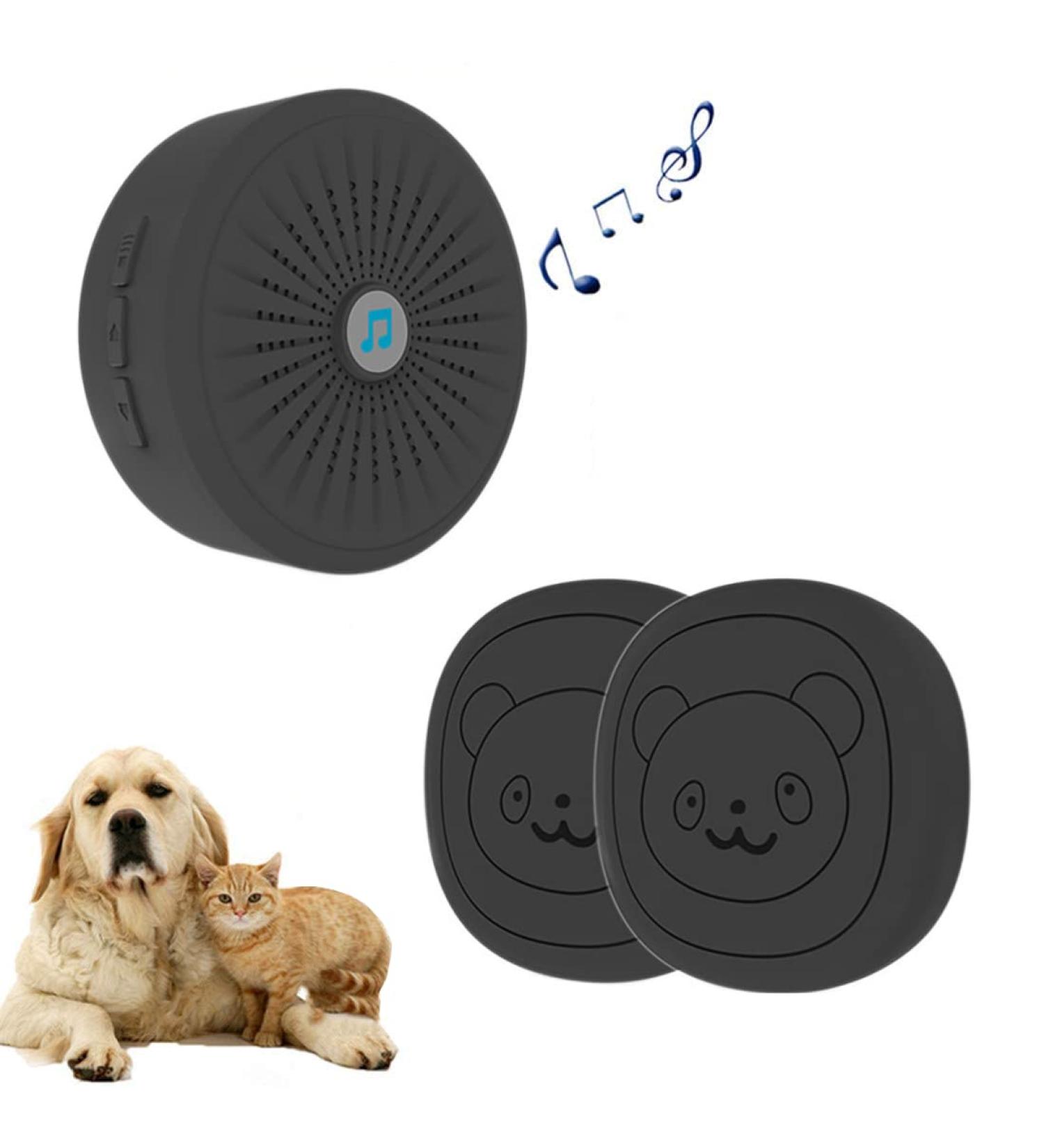 Allomn Pet Training Doorbell - Wireless Communication System with Adjustable Volume 1 Receiver & 2 Transmitters - Ideal for Dog Training - EU Connector - Buy Online on GoSupps.com