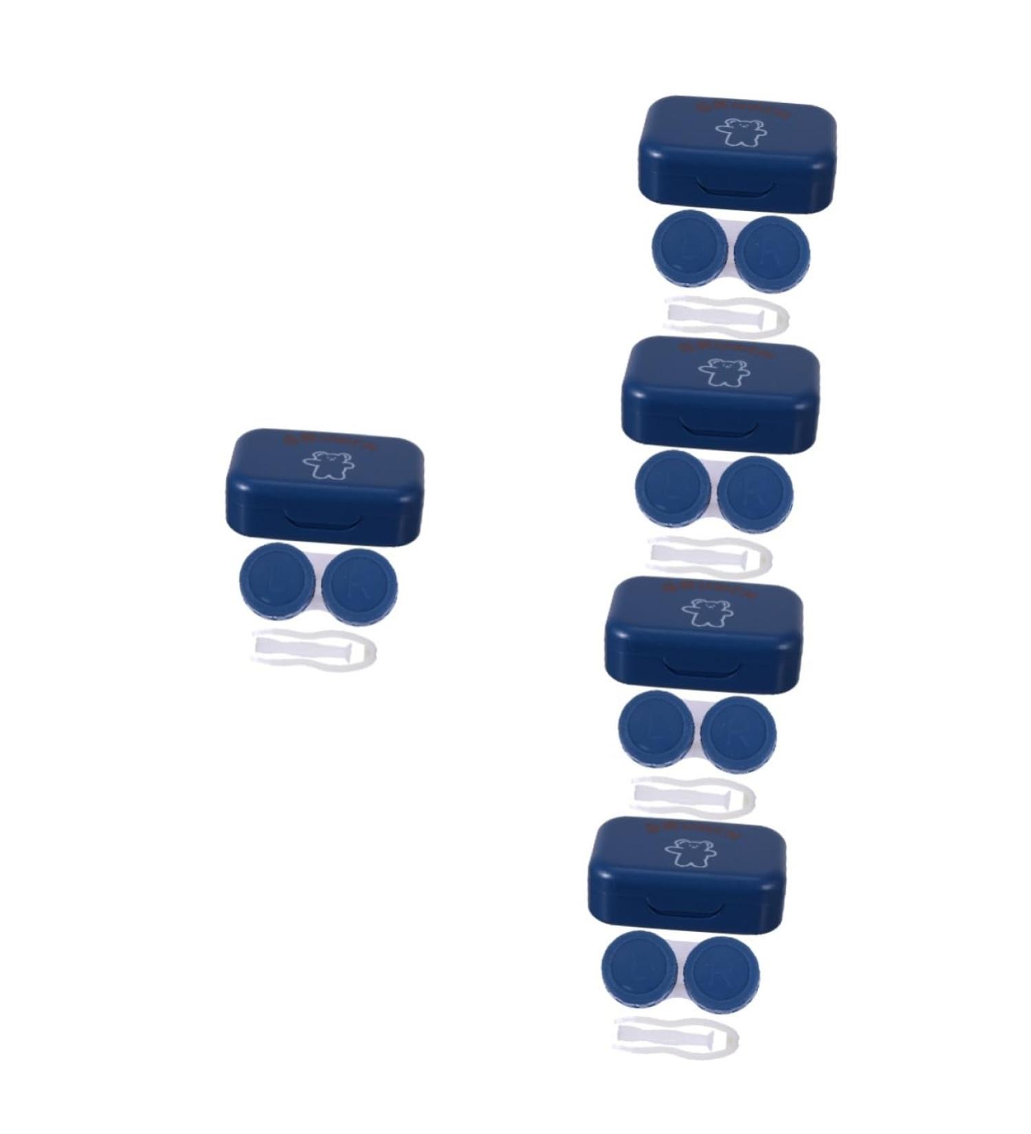 Partykindom 4ST Colored Contact Lens Containers & Portable Glasses Case - Travel-Friendly Cosmetic Storage - Buy Online on GoSupps.com