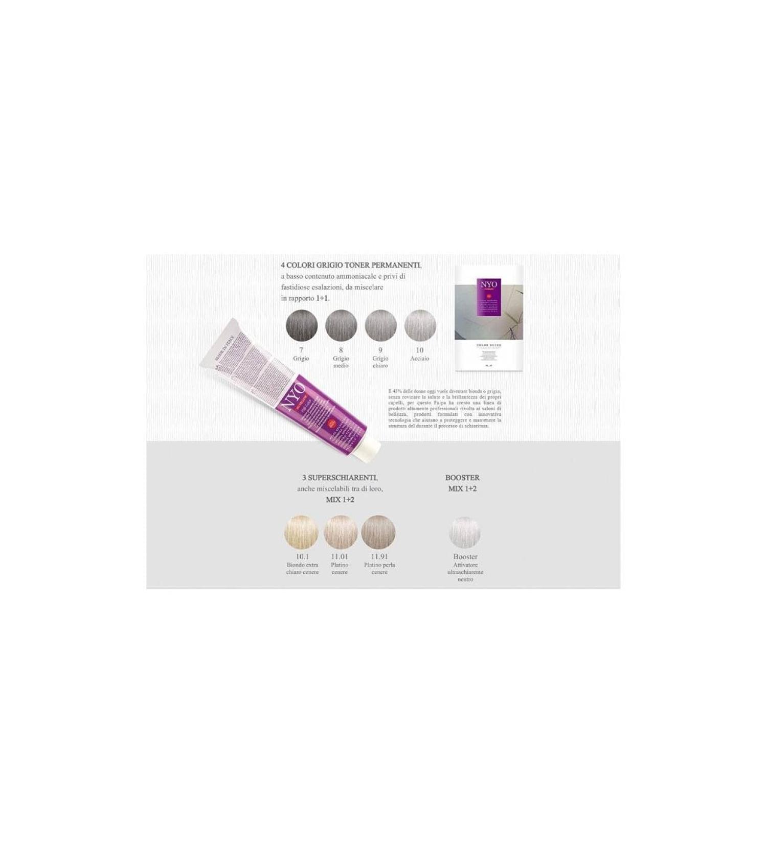 Faipa Nyo No Yellow Permanent Hair Color Anti Yellow 8 Medium Gray 120ml