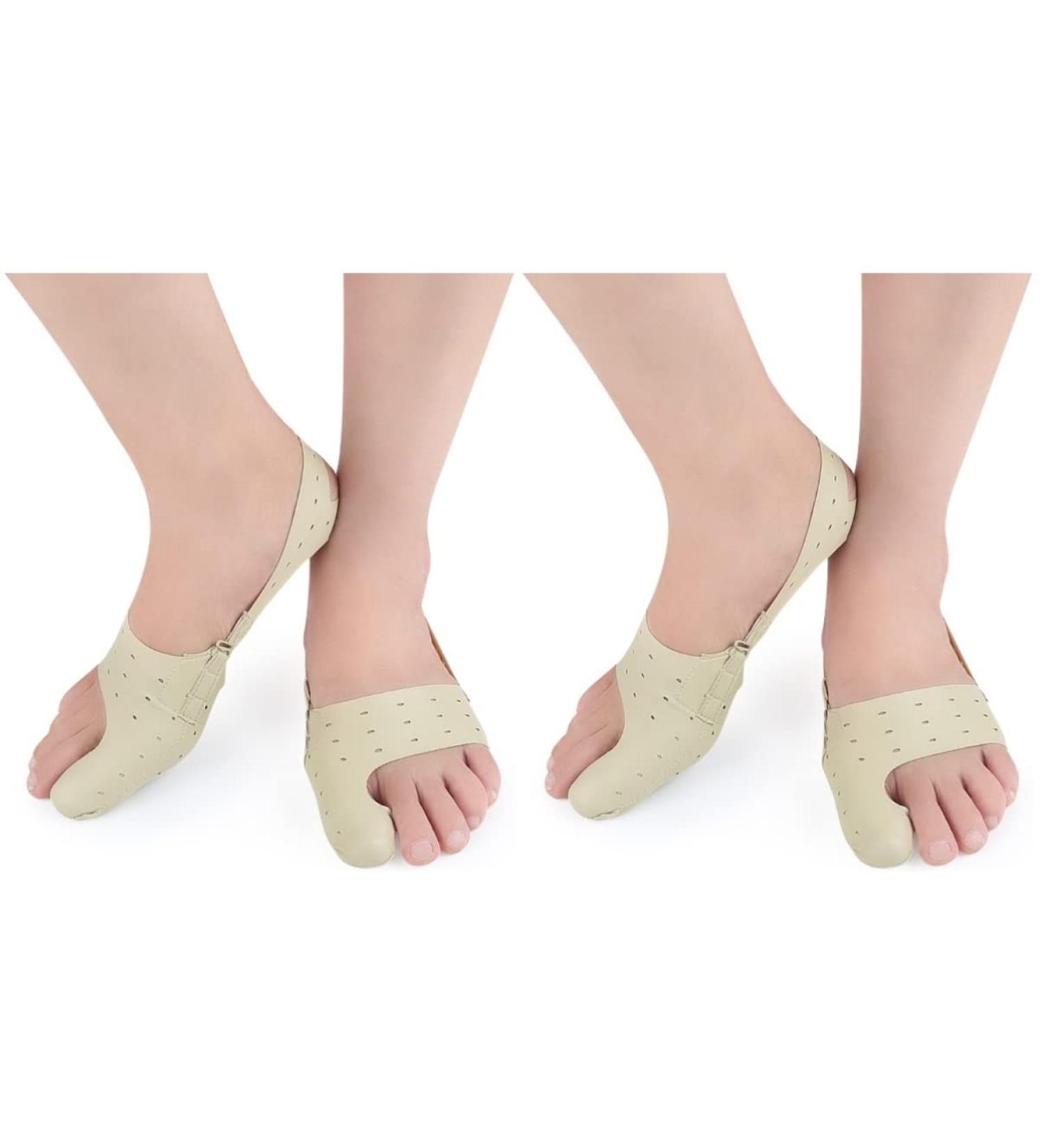 2pcs Shoe Mat Sleeves for Valgus Big Toe Splint - Day & Night Care for Hallux Men Women, Beige - Breathable Bunion Protector & Toe Separators - Buy Online on GoSupps.com
