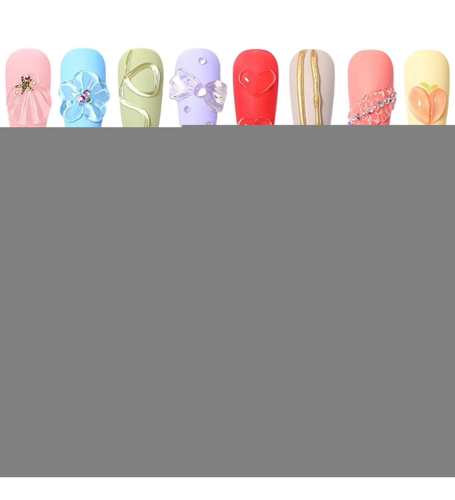 3D Nail Gel - Modeling Glue for Extension Tips Nail Painting Manicure Gel For Home Manicure and Pedicure for Women and Girls French Tips Rhinestone Flower Foil Charm Stamping - Buy Online on GoSupps.com