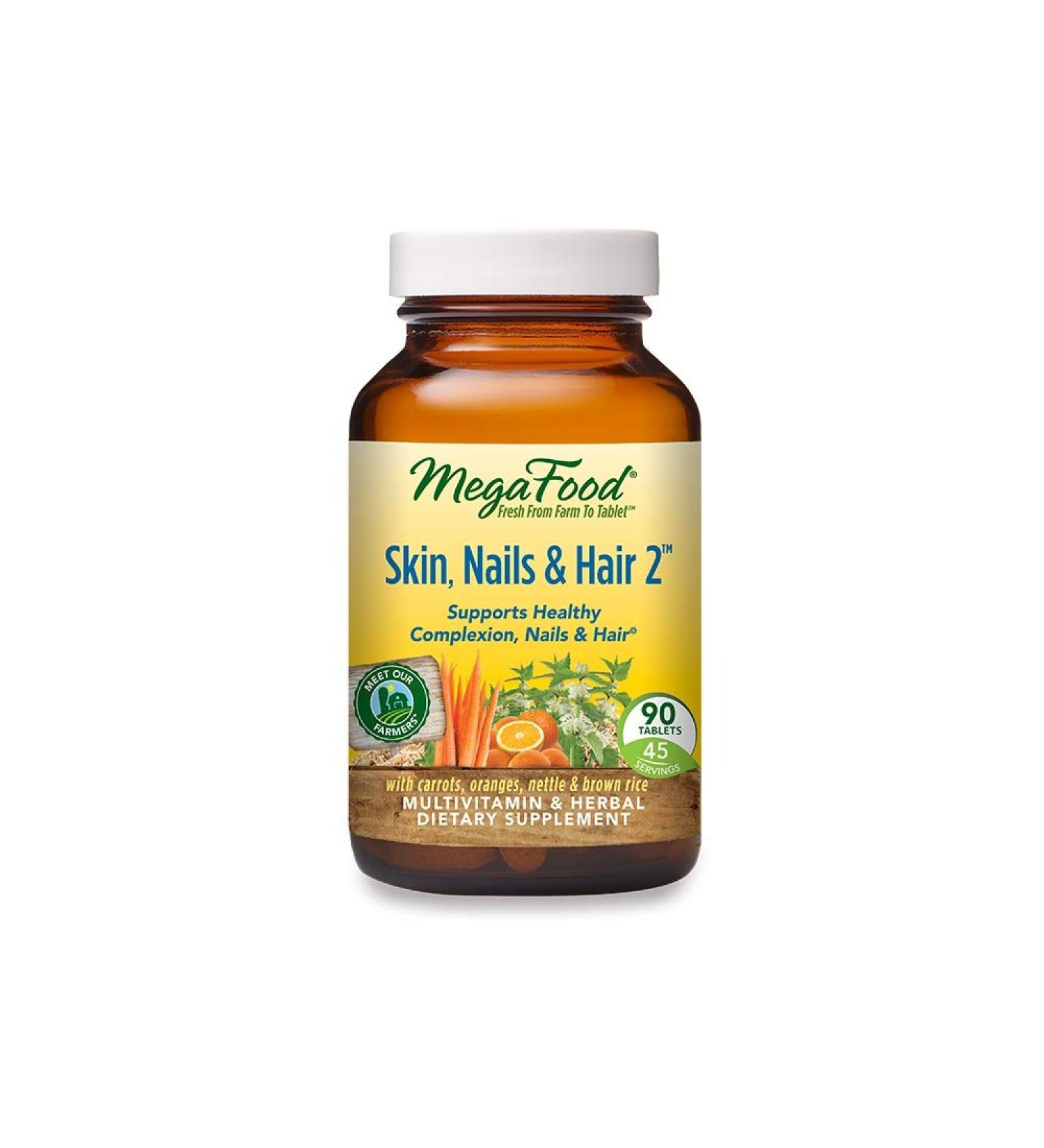 Buy MegaFood Skin Nails & Hair 2 - 90 Tablets | Boost Beauty & Wellness - Buy Online on GoSupps.com