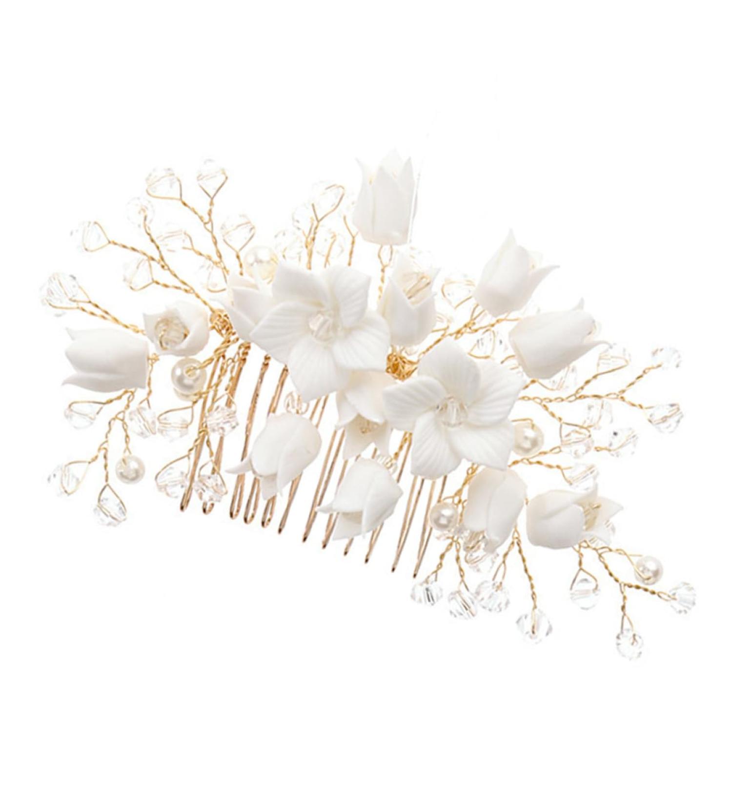 DOITOOL Bridal Hair Comb Bride Wedding Zircon White - Buy Online on GoSupps.com