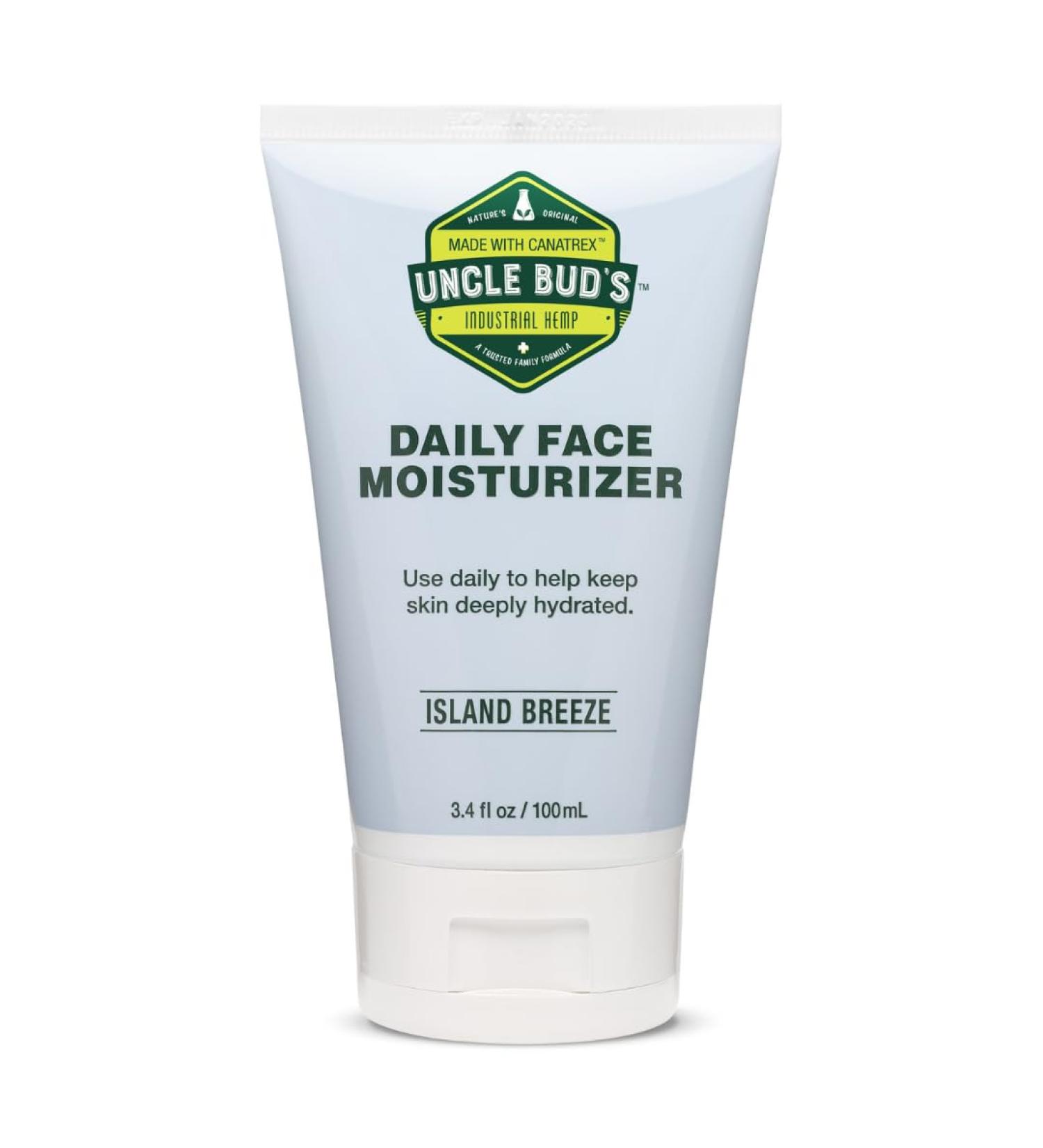 Uncle Bud's Hemp Daily Face Moisturizer 3.4oz - Hydrating Skincare for All Skin Types | International Shipping Available - Buy Online on GoSupps.com