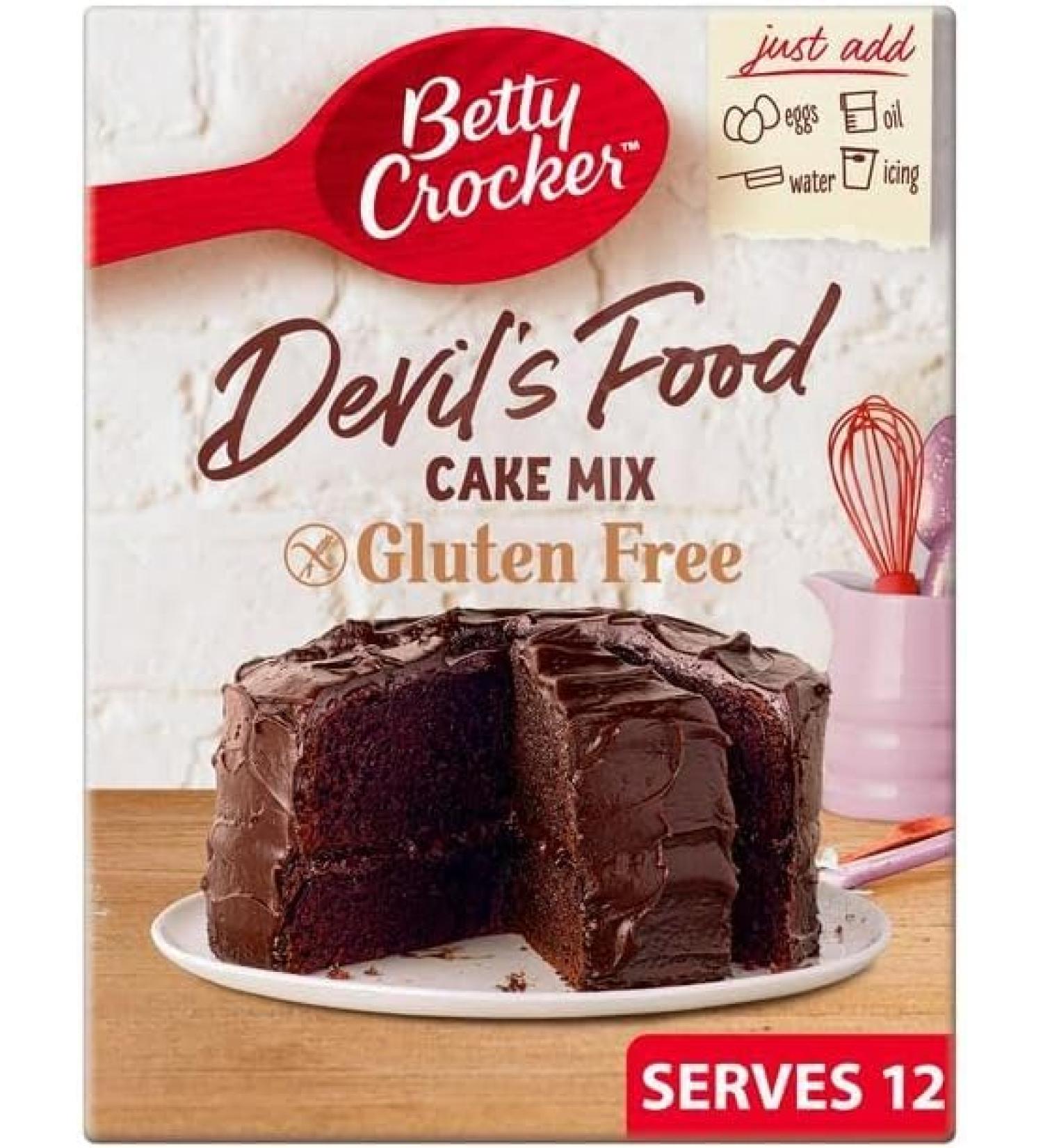 Betty Crocker Gluten Free Devil's Food Chocolate Cake Mix (425g)| High qulity premium product | Gluten Free | - Buy Online on GoSupps.com