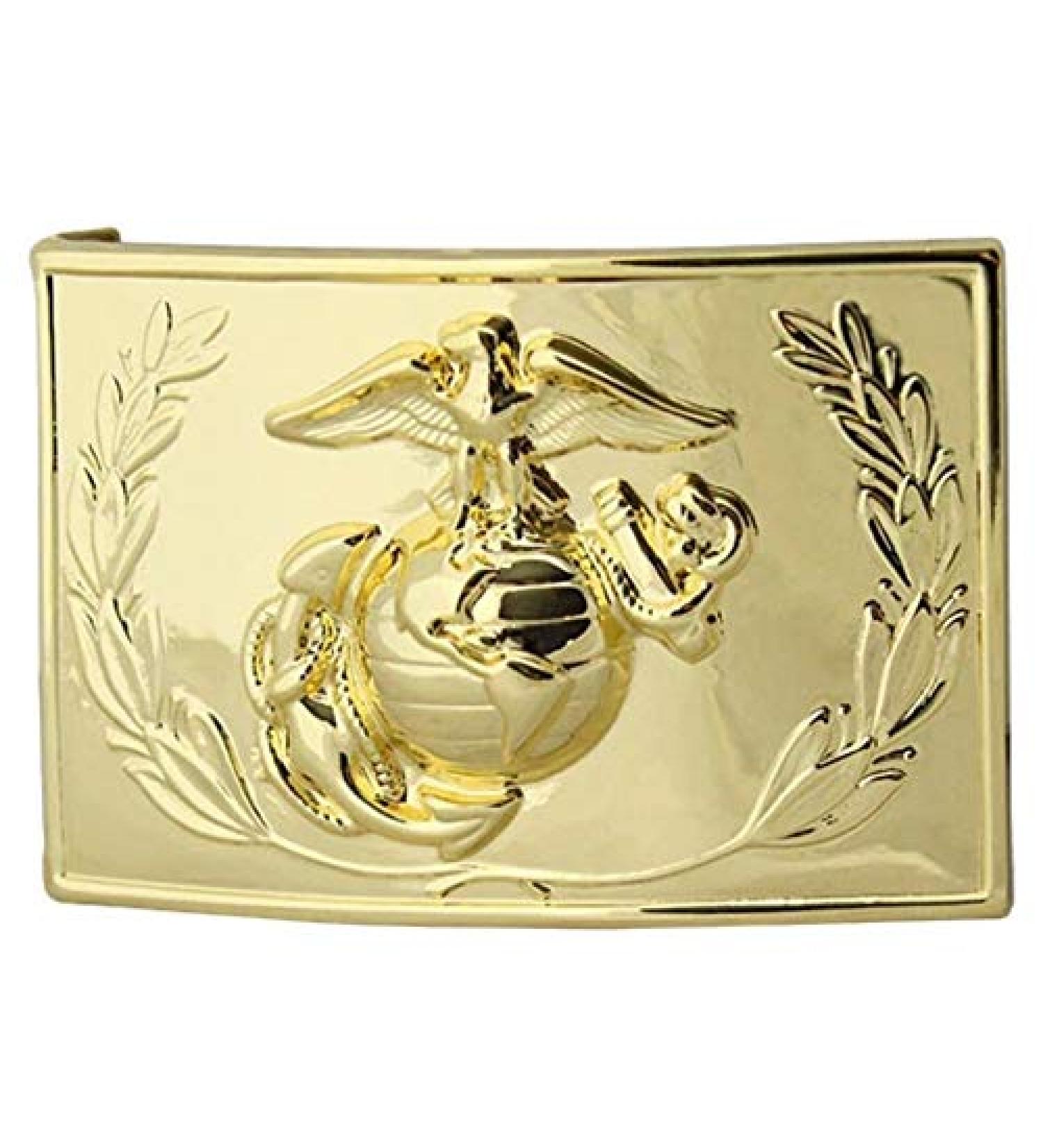 Vanguard MARINE CORPS DRESS BUCKLE - 24K GOLD PLATED WITH EMBLEM AND WREATH