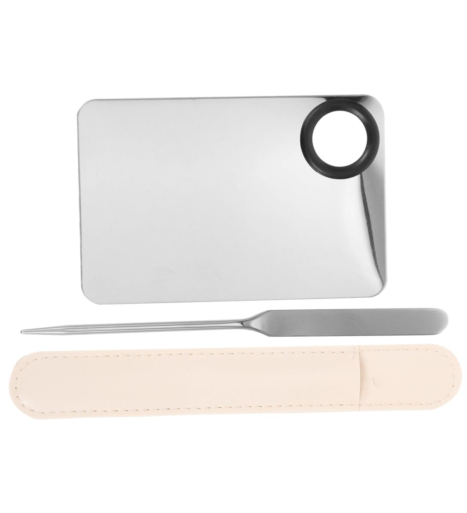 Buy Korean Liquid Foundation Palette Set Portable Makeup Spatula & Tray for Artists | Best Mixing Tool for Flawless Makeup - Buy Online on GoSupps.com