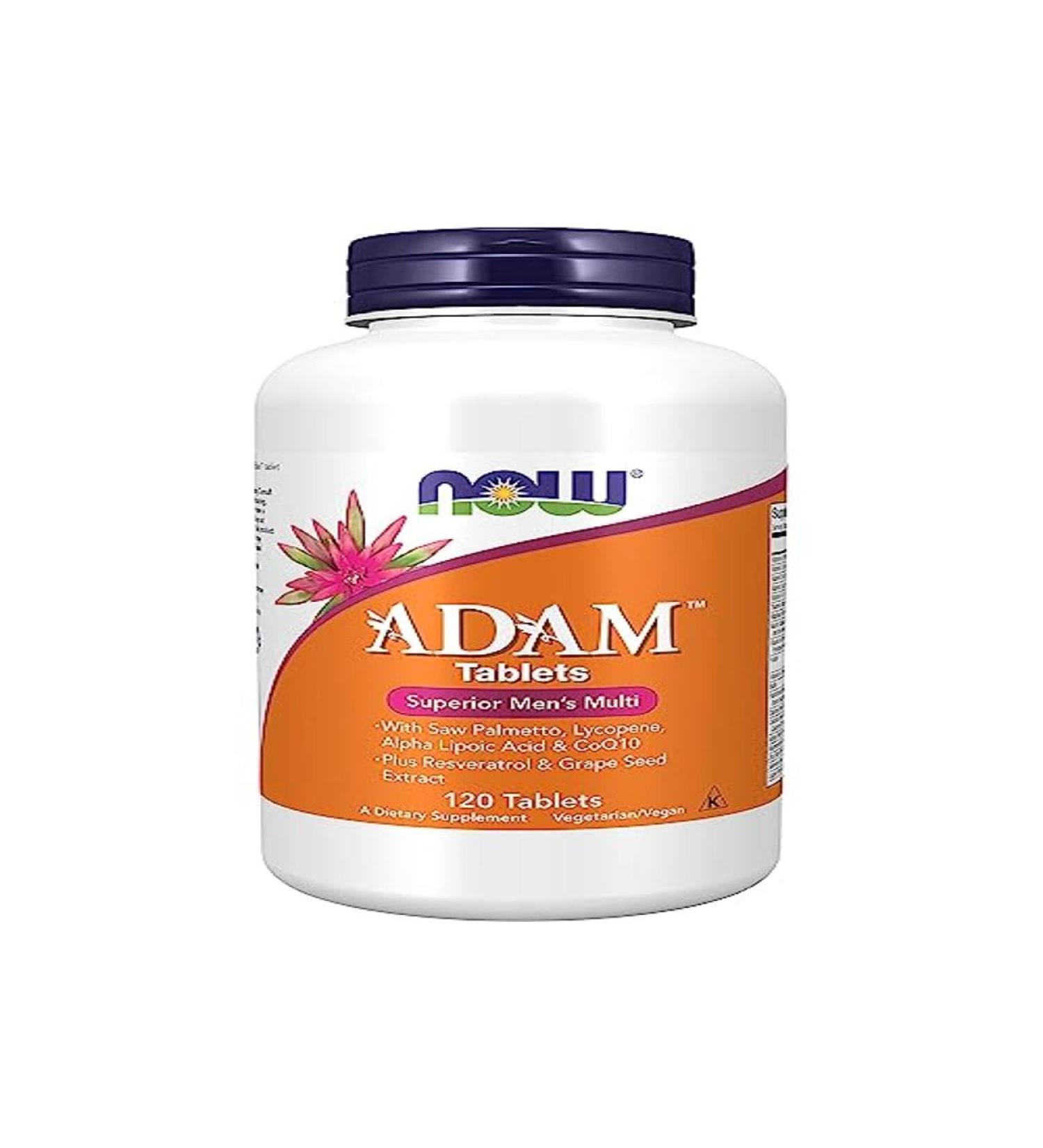 Now Foods ADAM Multivitamin for Men 120 Vegan Tablets Lab Tested Gluten Free Vegetarian Non-GMO