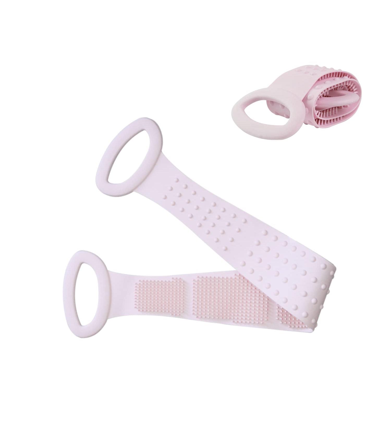 CoSoGreen Silicone Back Scrubber 27.4 Inches Body Brush - Exfoliating and Massaging Bath Brush (Pink) - Buy Online on GoSupps.com