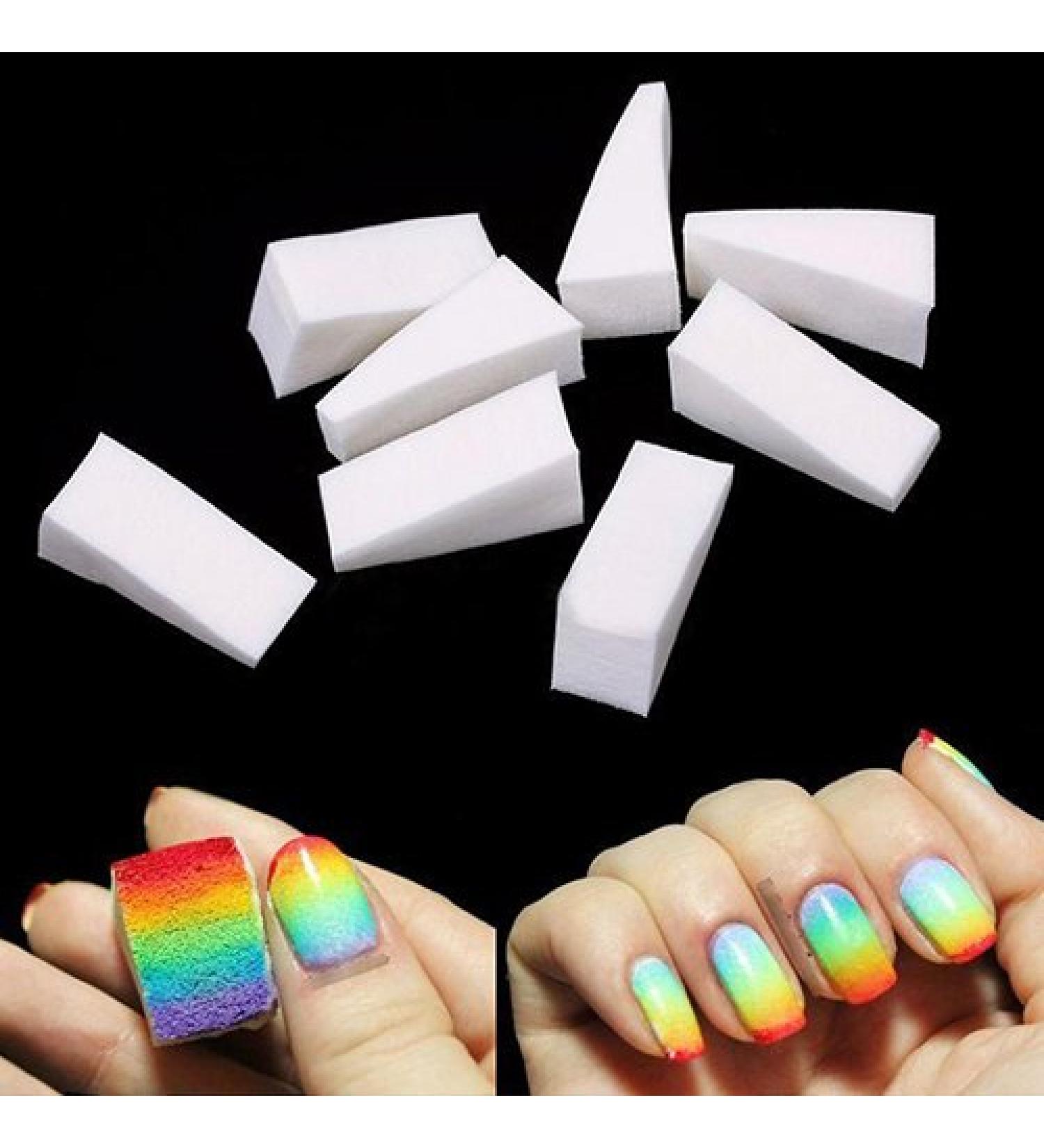 8 Beauty Nail Sponges for Acrylic Manicure | Gel Nail Art Care & DIY UV Tool - Buy Online on GoSupps.com