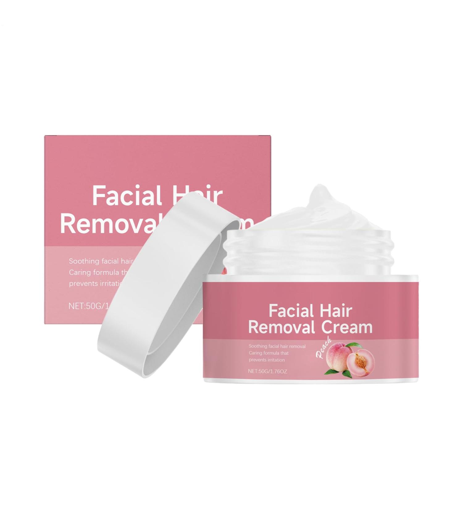 Facial hair removal cream - 50g painless facial shaving cream for women girls mothers wives beauty lovers travelers athletes for beards and eyebrows - Buy Online on GoSupps.com