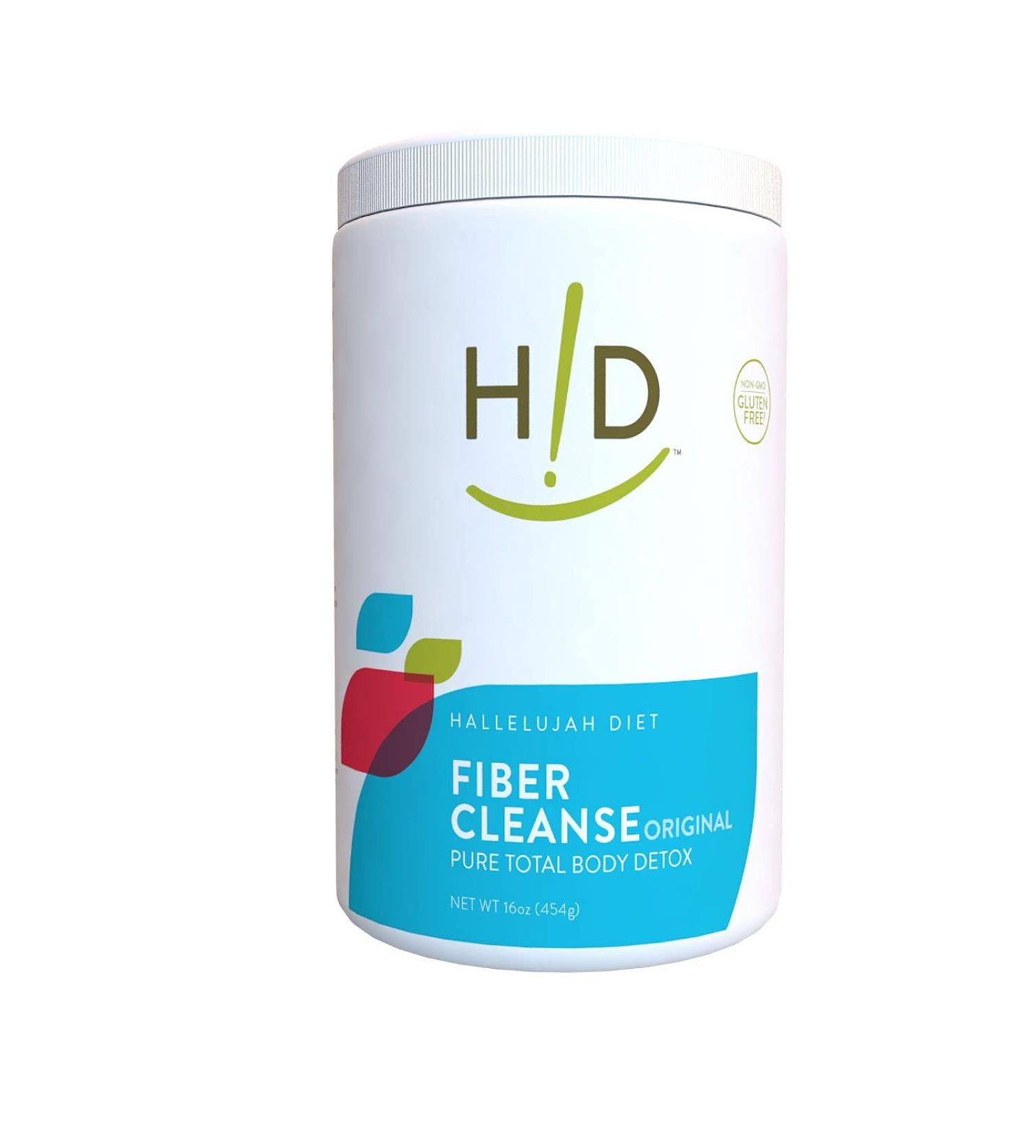 Hallelujah Diet - Fiber Cleanse Powder Pure Powdered Detox Supplement for Dietary Support Digestive Balance & Gut Health Unflavored 16-Ounces