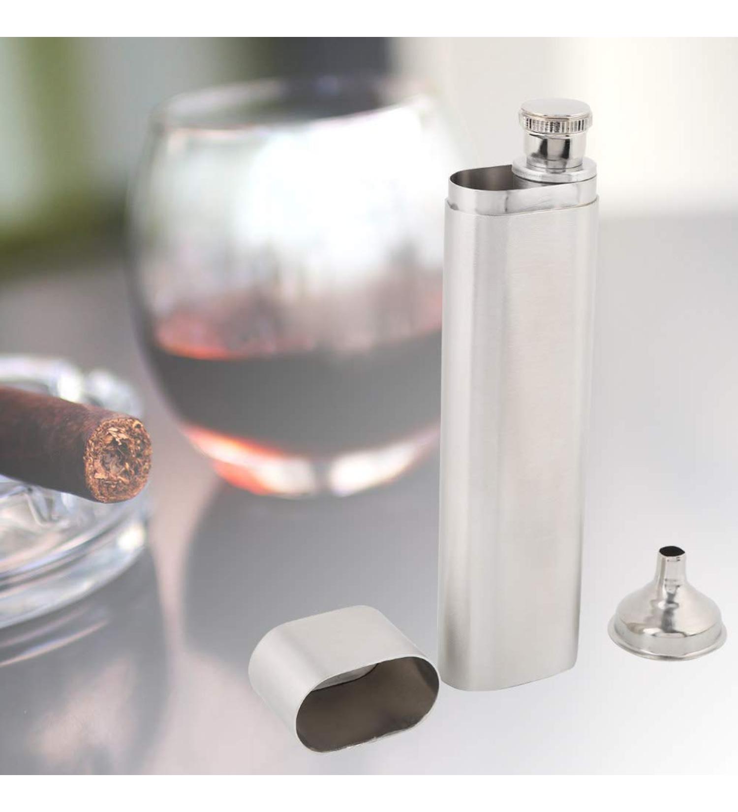 Cigar Holder Flask Multi-Purpose Stainless Steel Flask with Sealing Copper Top for Cigar Lovers - Buy Online on GoSupps.com