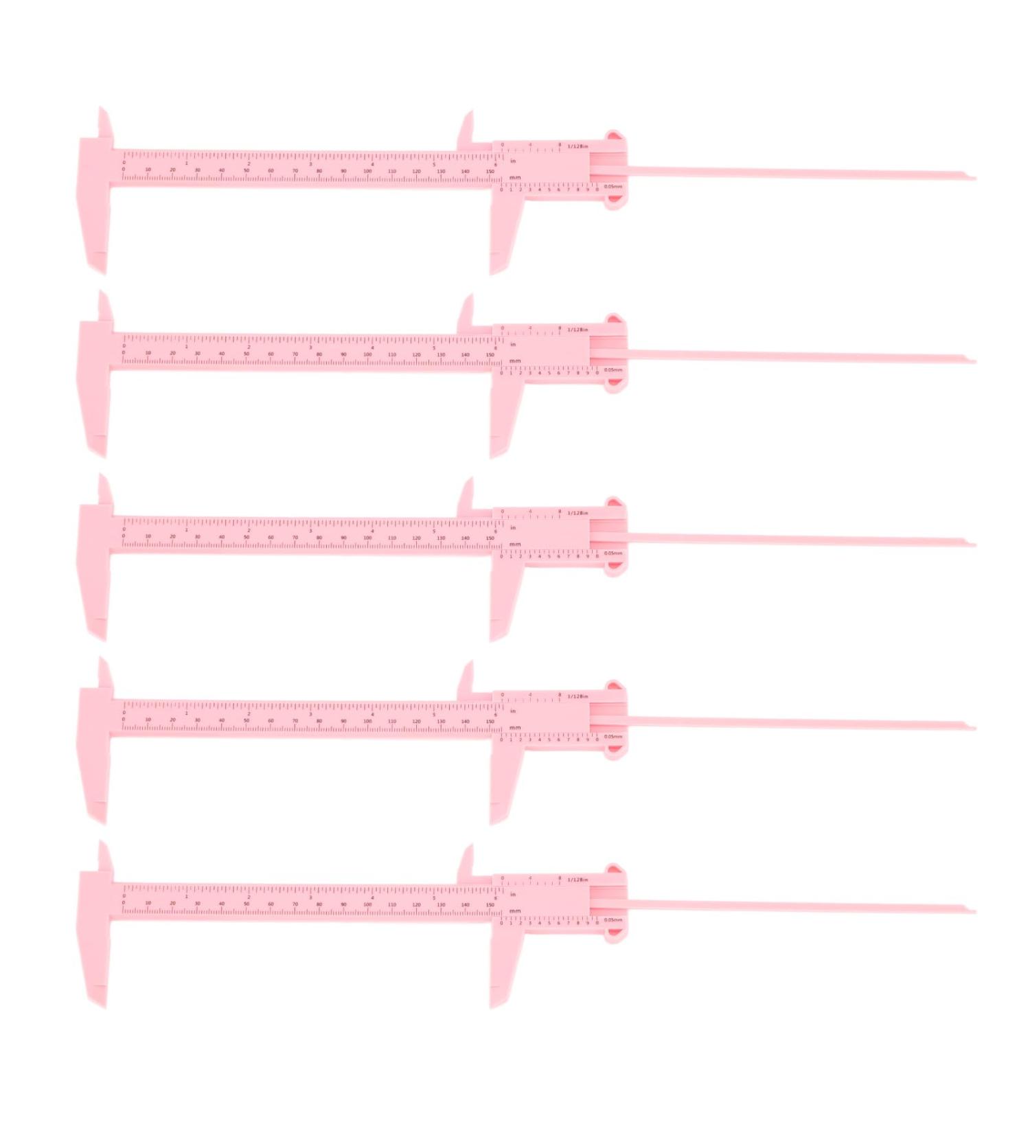 Eyebrow Shaping Stencil Ruler 10PCS Clear Scale Smooth Surface Eyebrow Measuring Ruler 150mm MultiPurpose for Home (Pink) - Buy Online on GoSupps.com