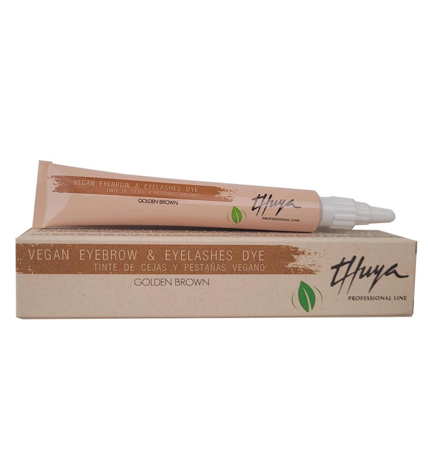  Thuya Thuya Vegan Eyebrow & Eyelash Dye Golden Brown (15 ml) Rejuvenating tint for eyelashes and eyebrows (1 unit) - Buy Online on GoSupps.com