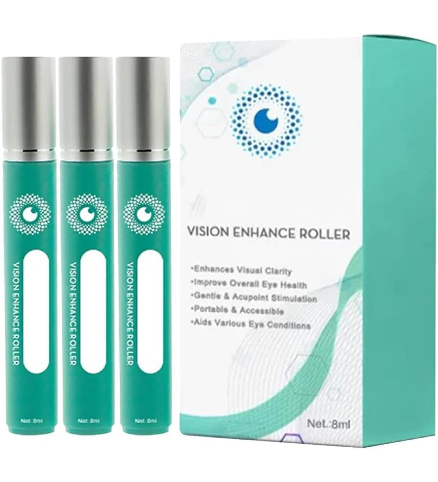 Vision Enhance Roller Vision Enhance Roller Eye Massage Roller Alleviates Eye Strain Relieve Eye Strain Enhances Visual Clarity (3 Pcs) - Buy Online on GoSupps.com