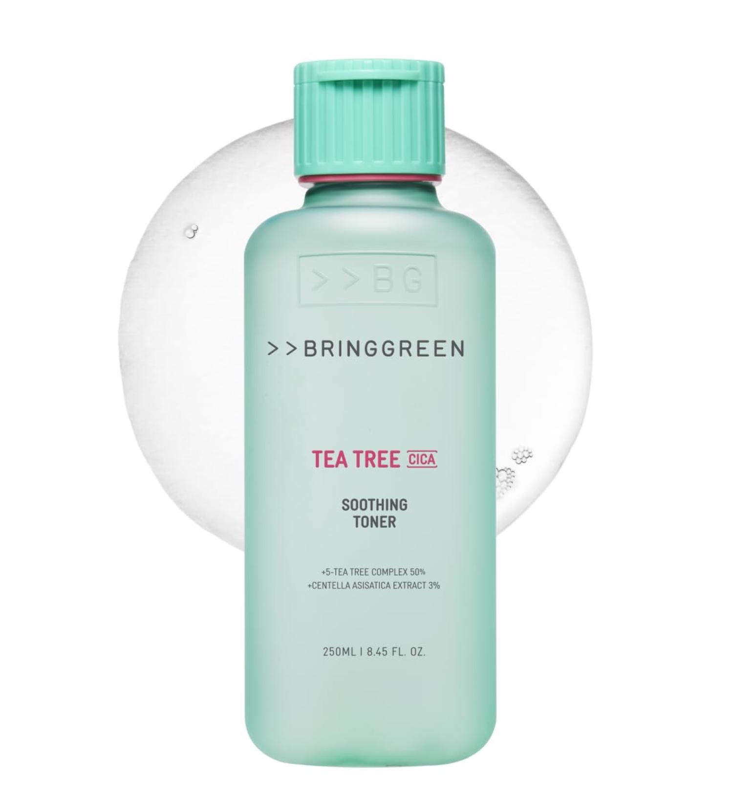 BRING GREEN Tea Tree CICA Soothing Toner | Mild Daily Skincare Routine for Cooling and Hydrating Effect (8.5 Fl. Oz. 250ml) - Buy Online on GoSupps.com